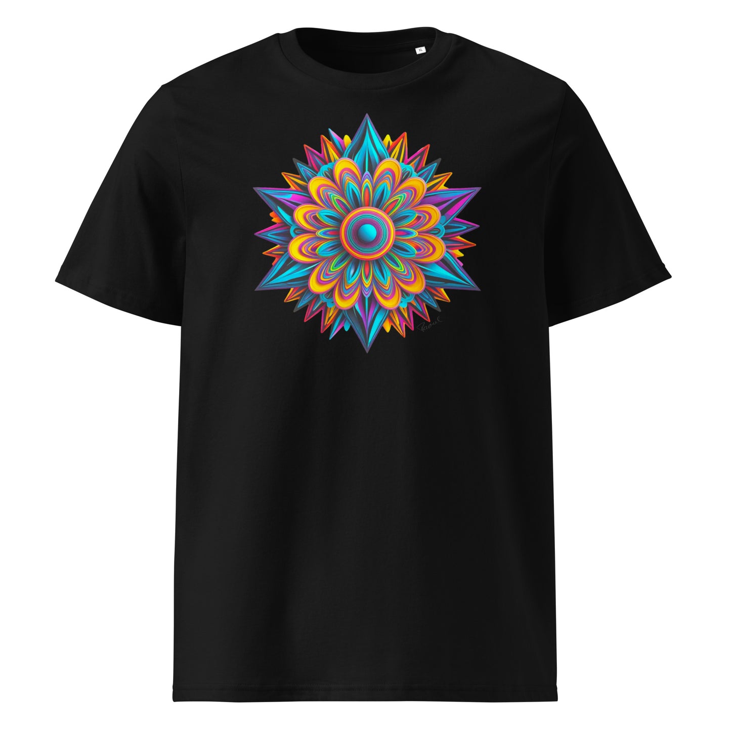 Damen Bio-T-Shirt mit Rippkragen - Kaleidoskop