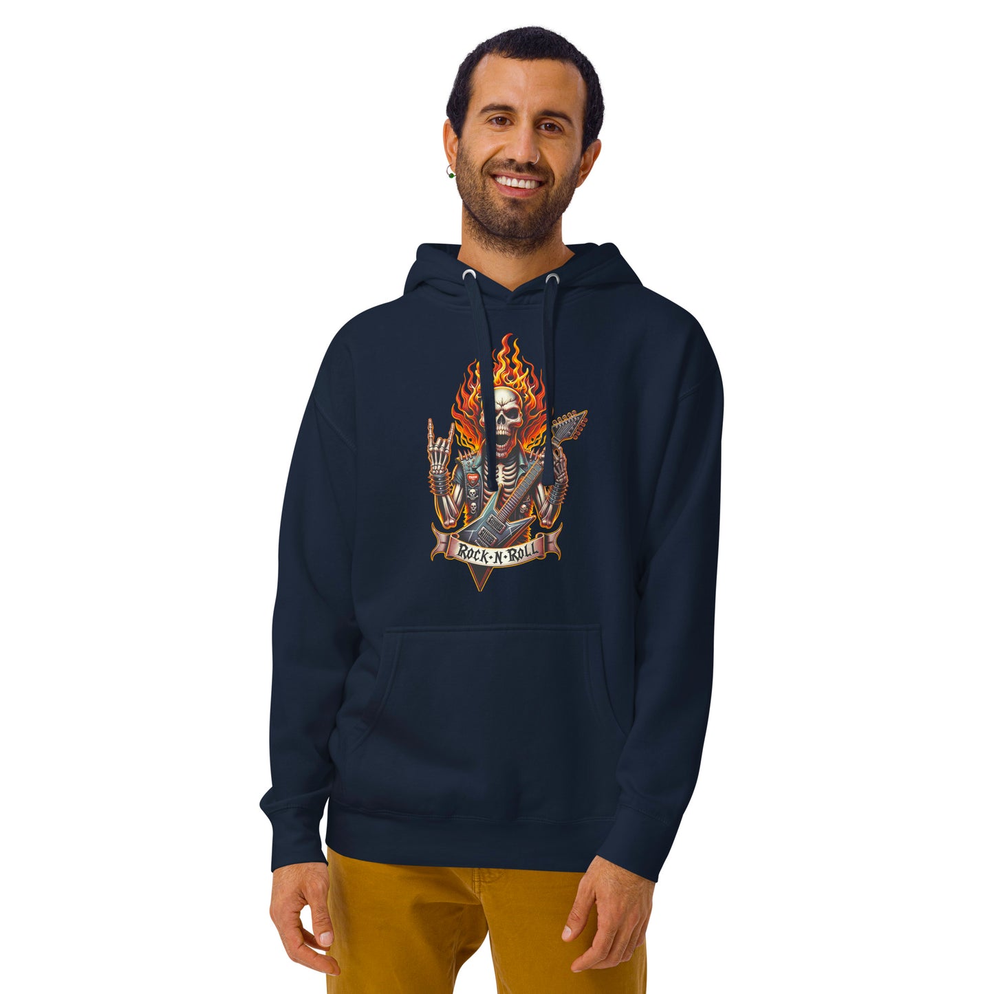 Herren-Kapuzenpullover - Rock n Roll Fire