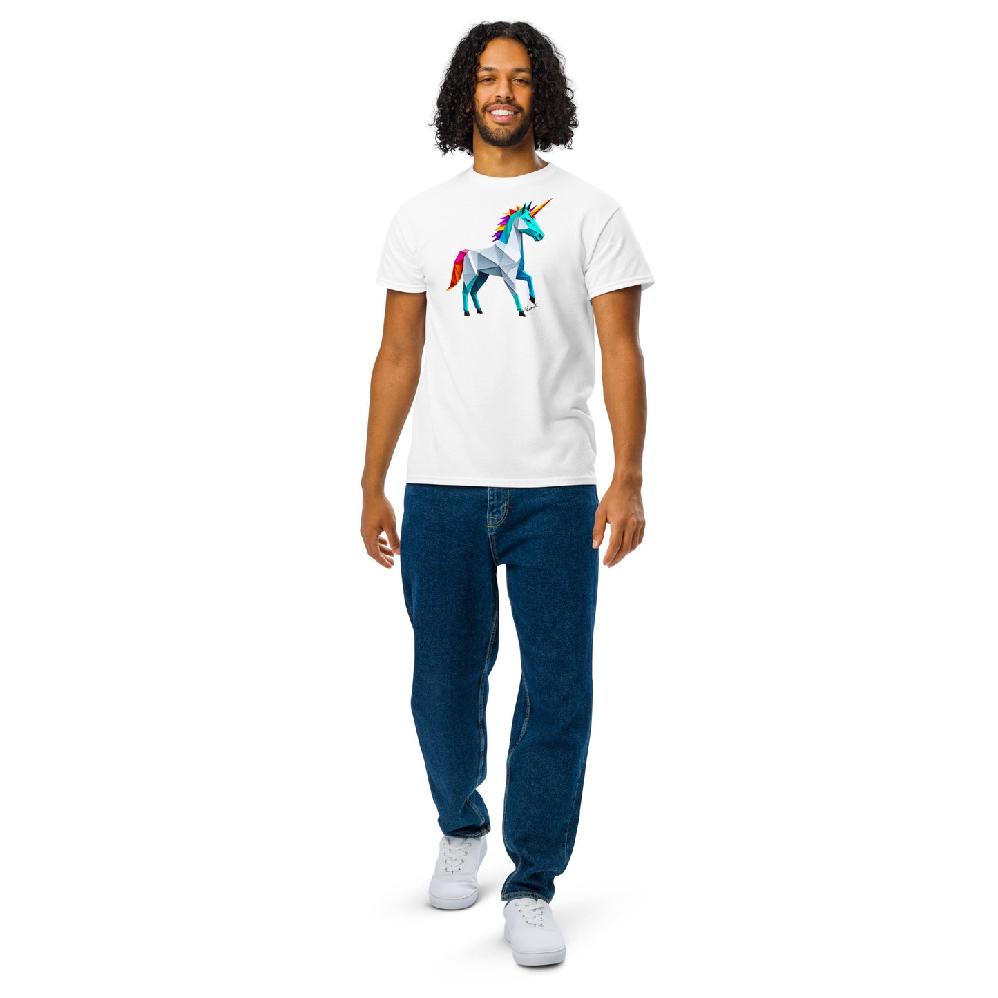 DryBlend® T-Shirt - Origami das bunte Einhorn
