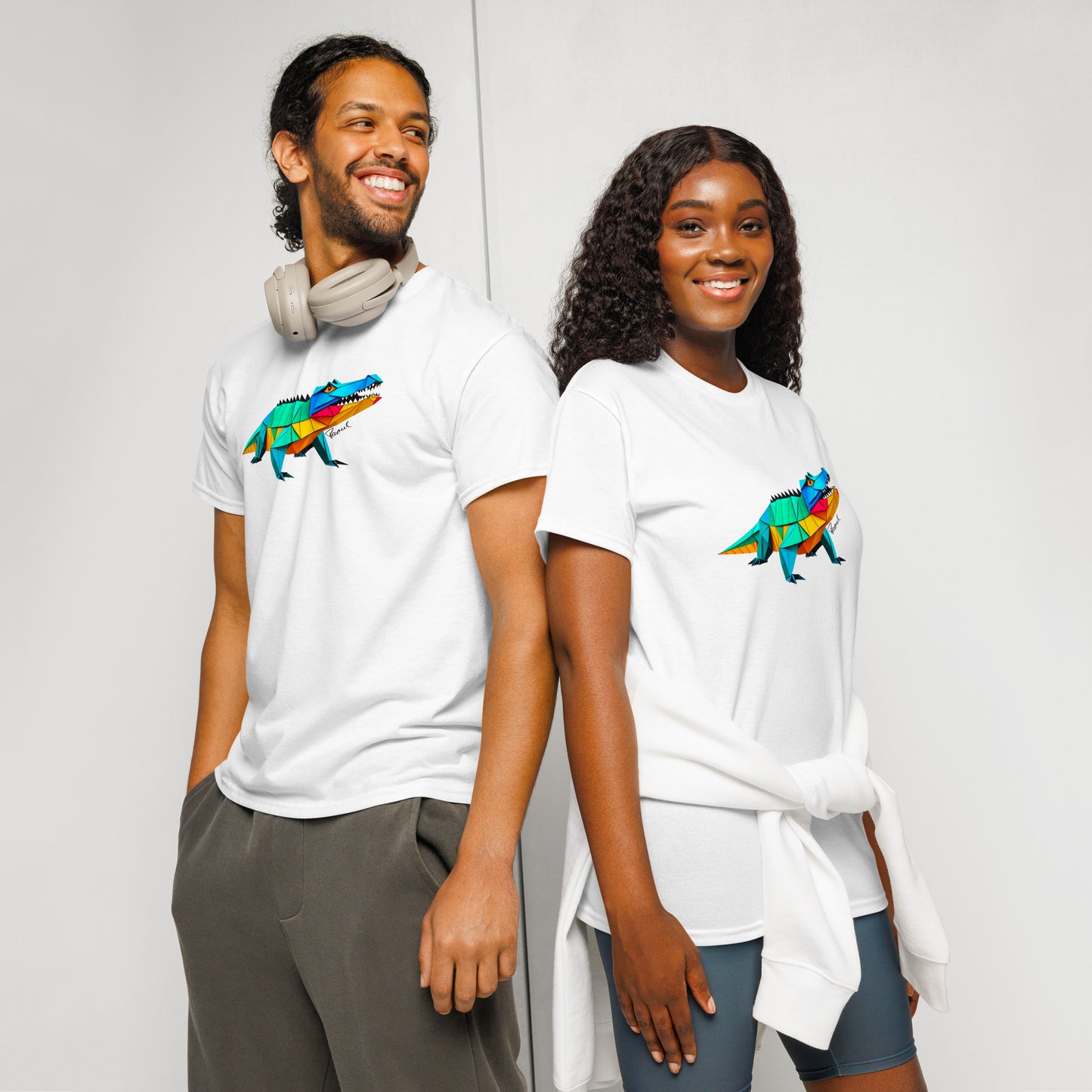 DryBlend® T-Shirt - Origami das bunte Krokodil