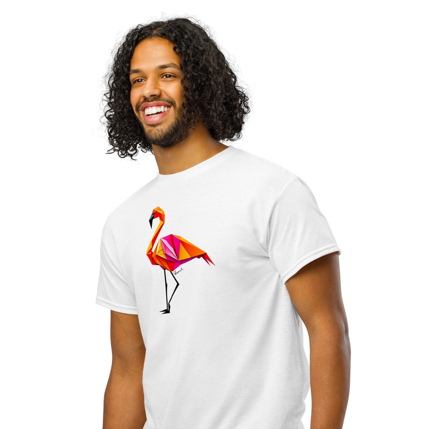 DryBlend® T-Shirt - Origami bunter Flamingo