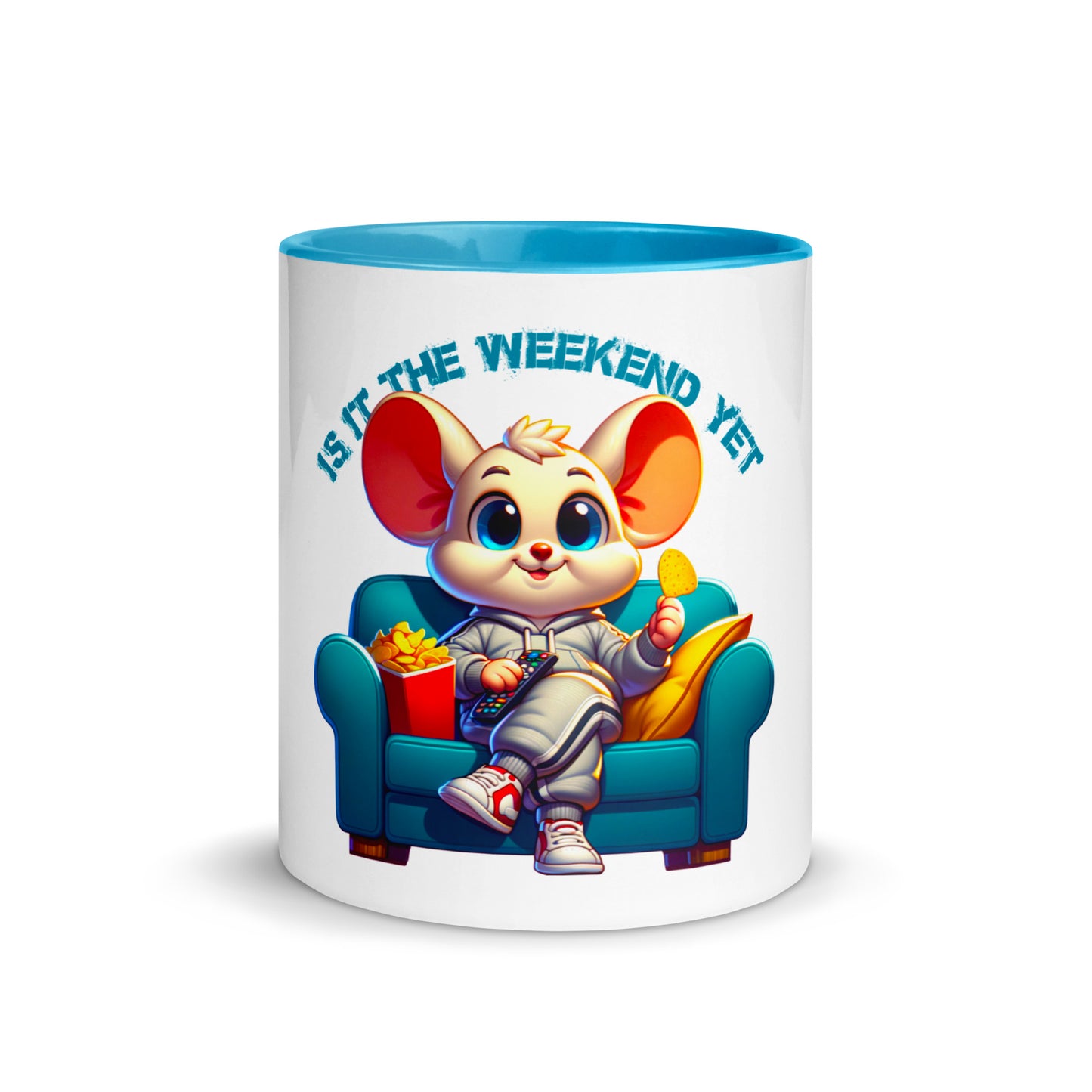 Tasse mit farbiger Innenseite - The weekend yet