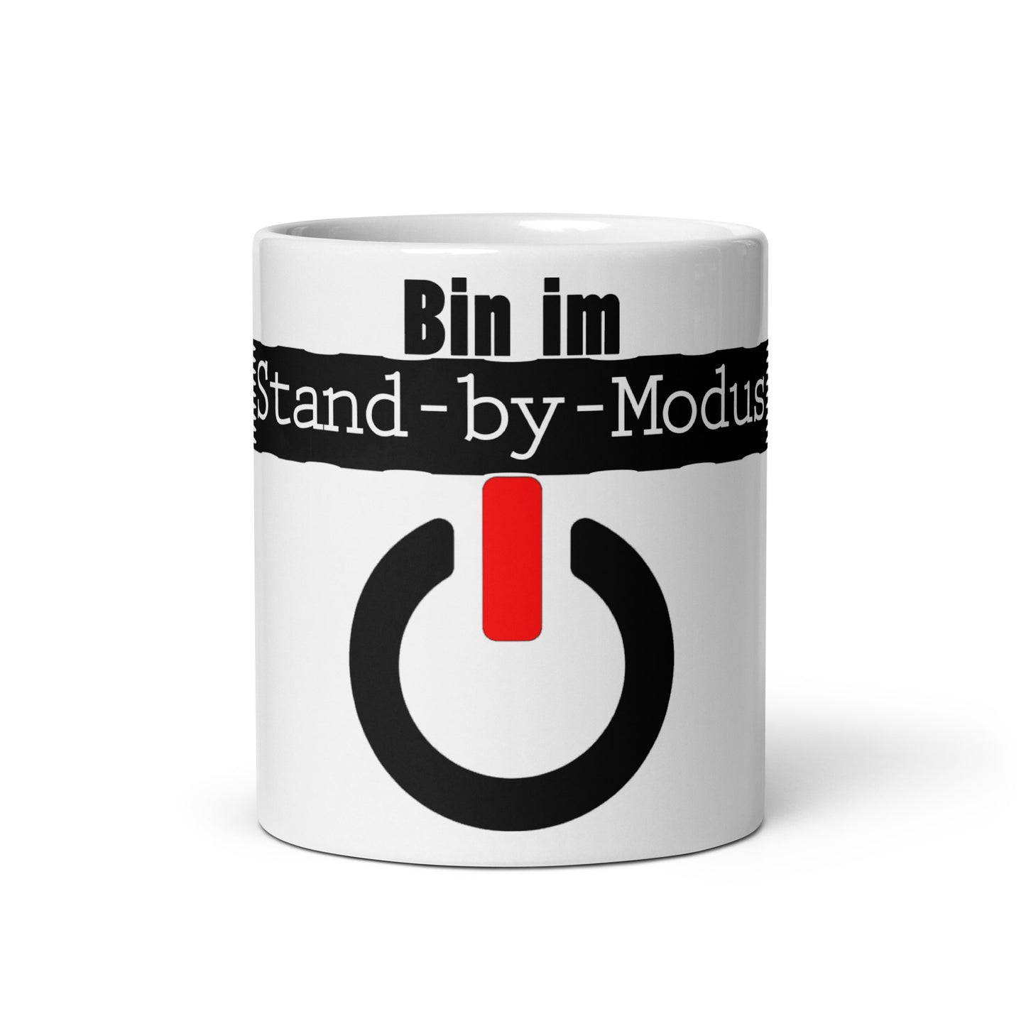 Weiße, glänzende Tasse - Stand by