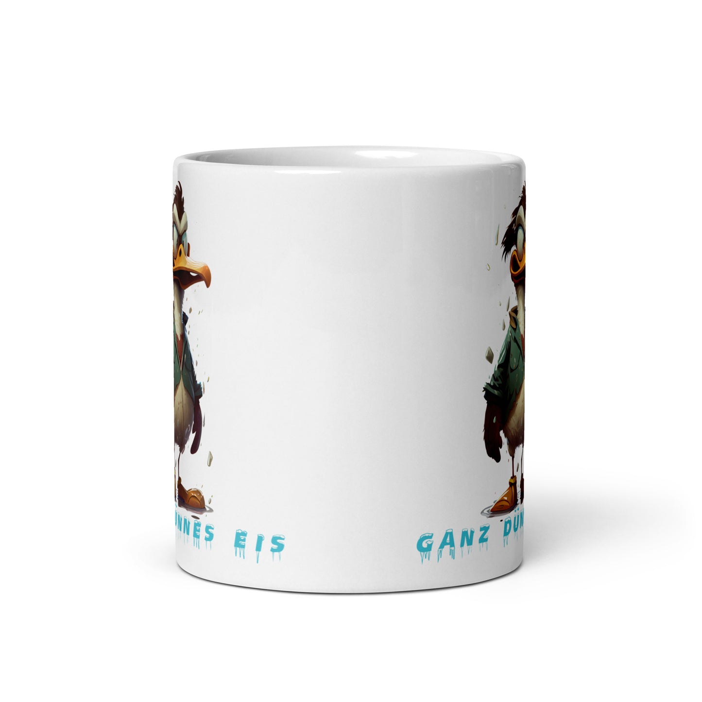 Weiße, glänzende Tasse - Dünnes Eis