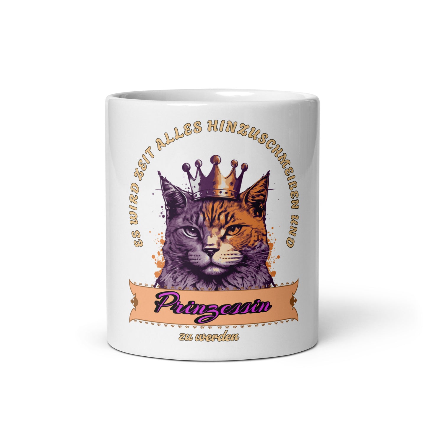 Weiße, glänzende Tasse - Prinzessin