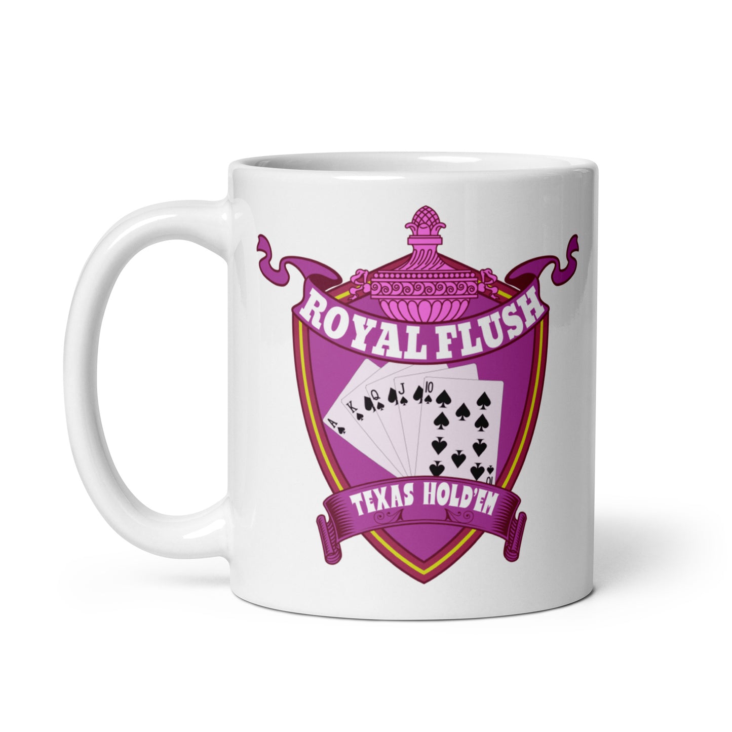 Weiße, glänzende Tasse - Royal Flash