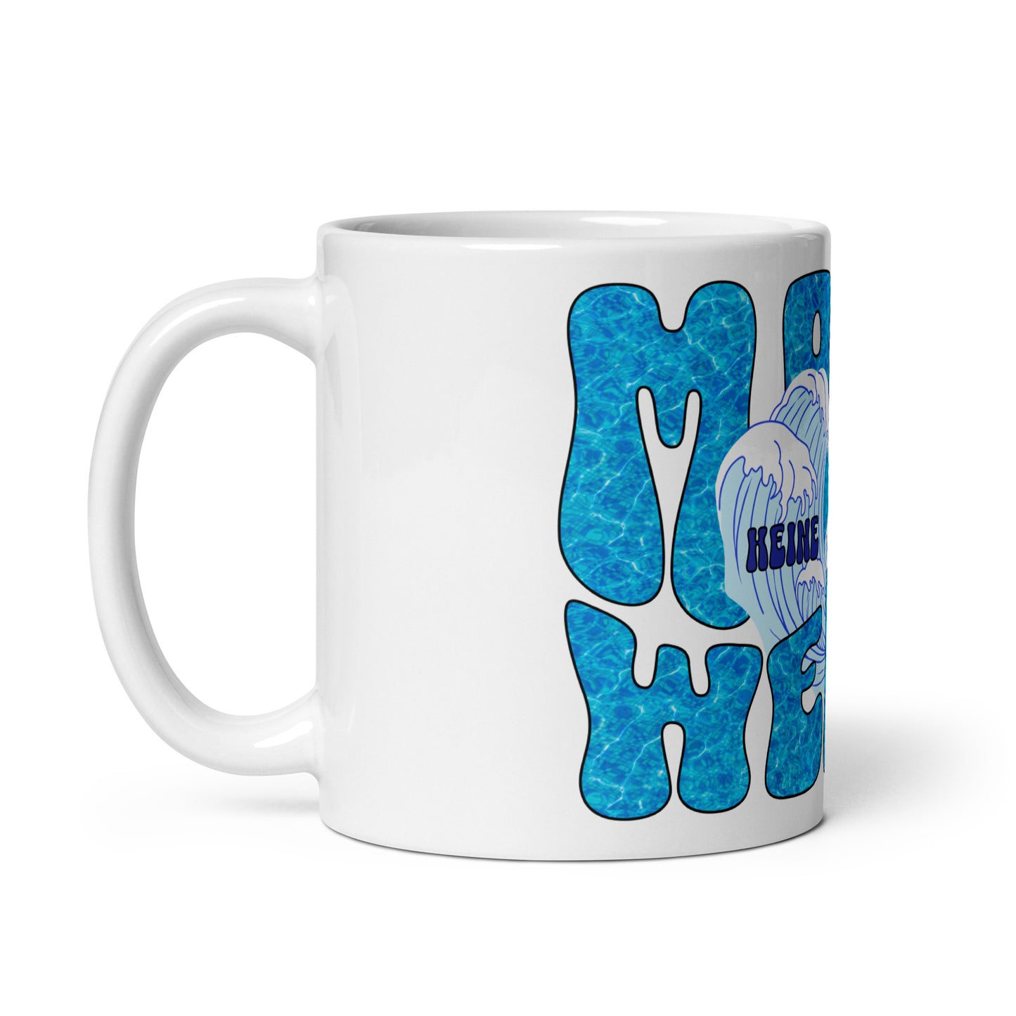 Weiße, glänzende Tasse - Keine Welle