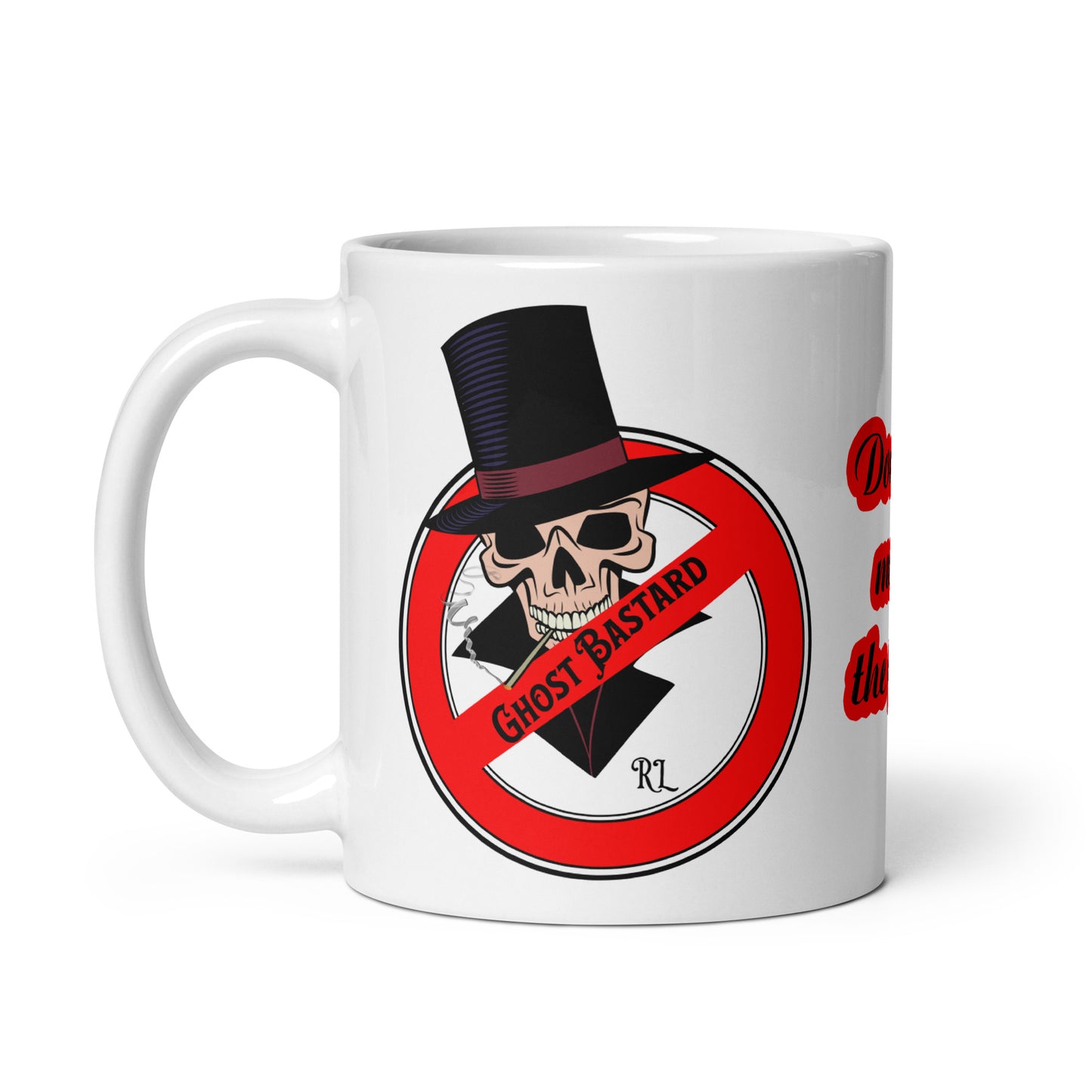 Weiße, glänzende Tasse - Ghost Bastard T