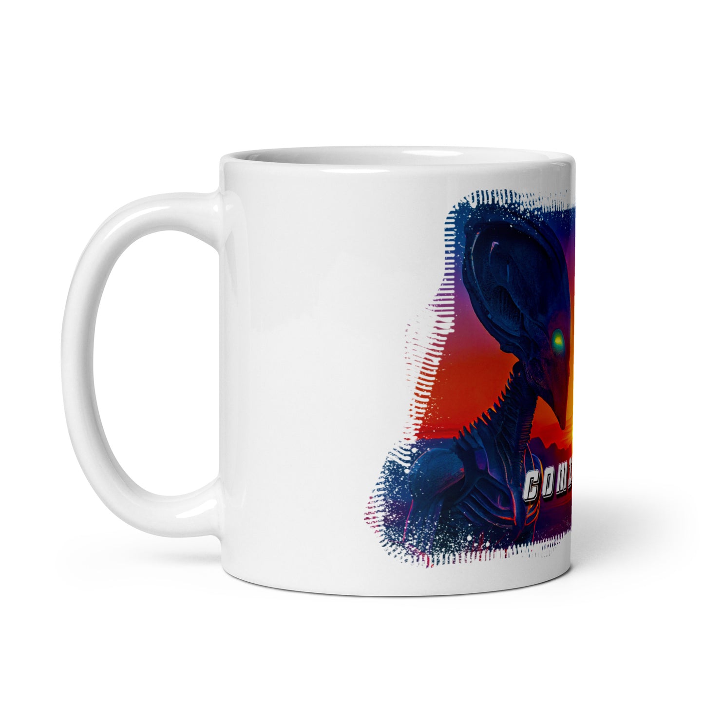 Weiße, glänzende Tasse - Coming Soon