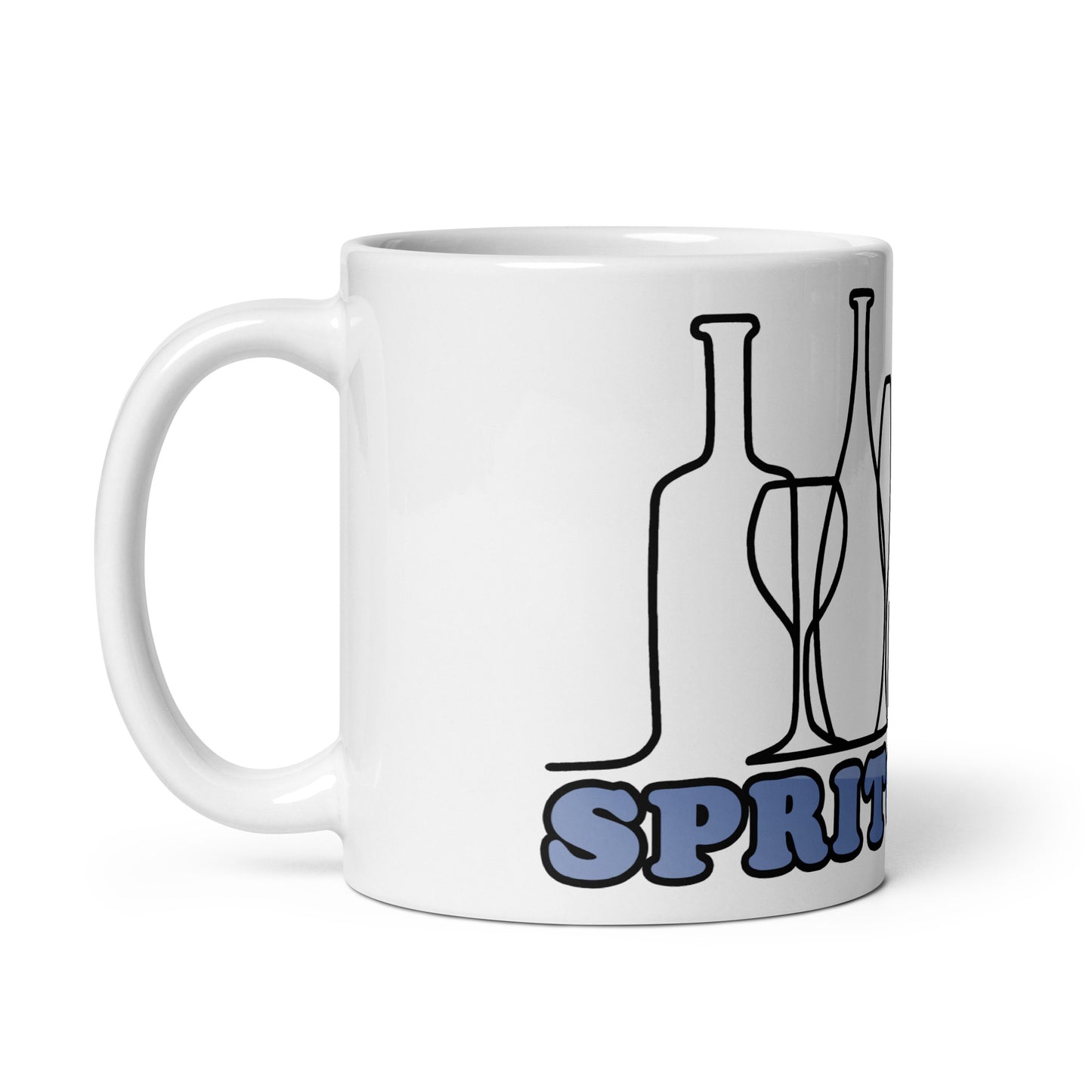 Weiße, glänzende Tasse - Spritologe
