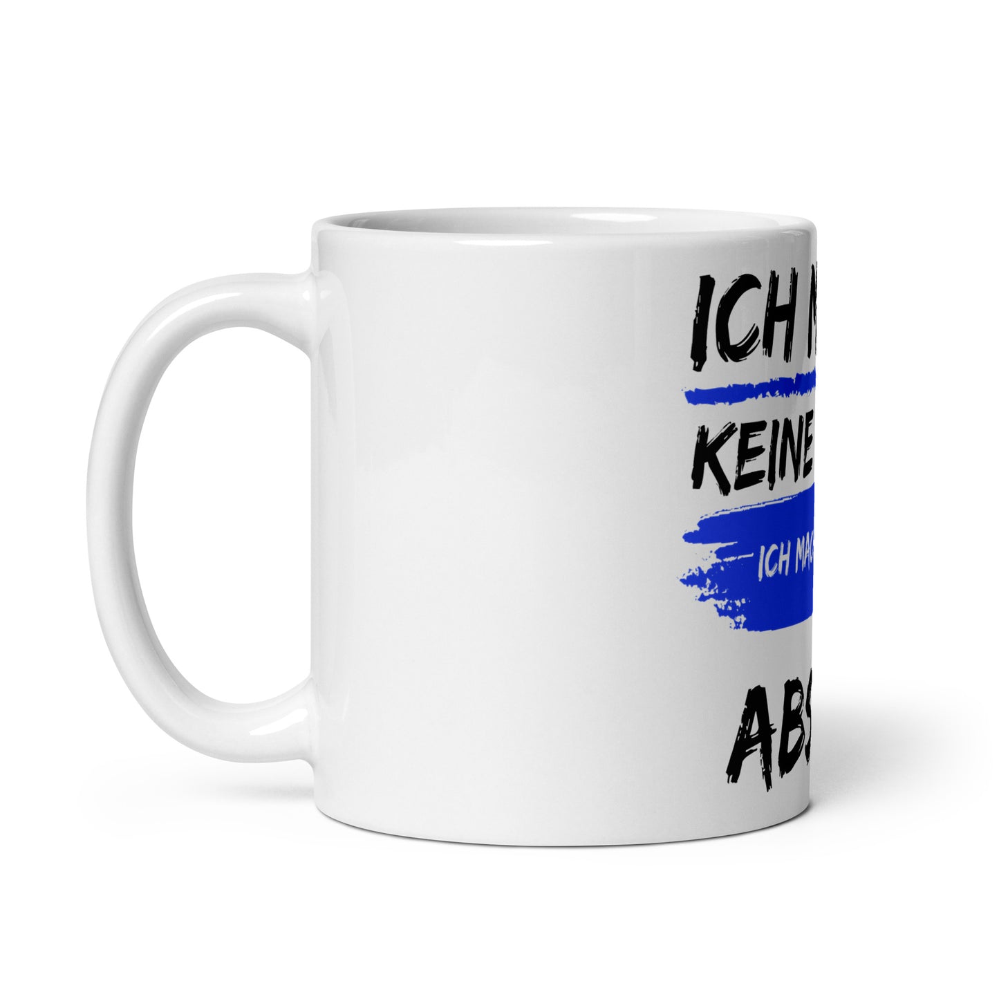 Weiße, glänzende Tasse - Absicht
