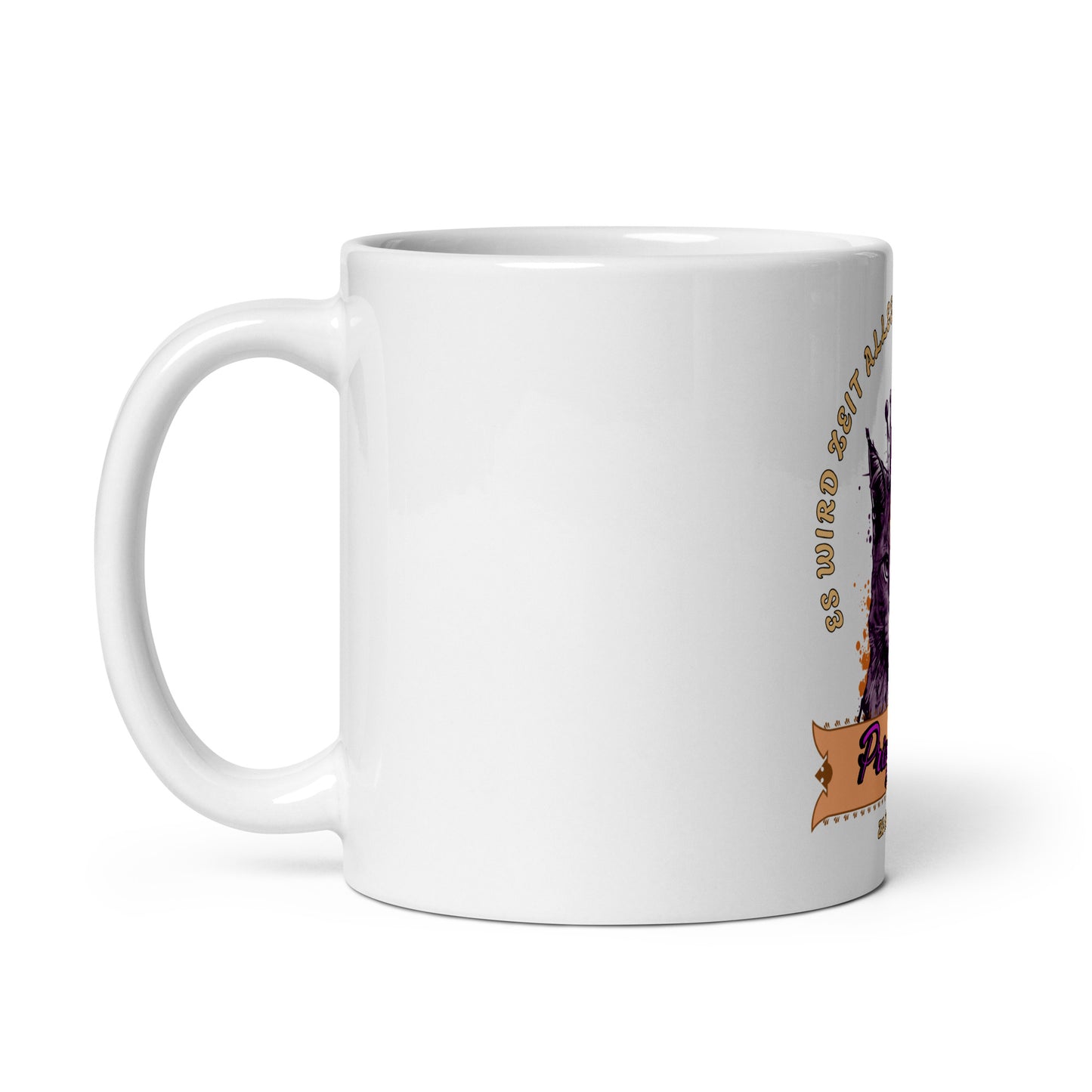 Weiße, glänzende Tasse - Prinzessin