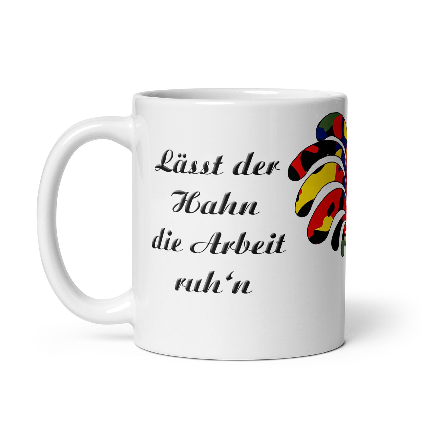 Weiße, glänzende Tasse - Arbeitshahn