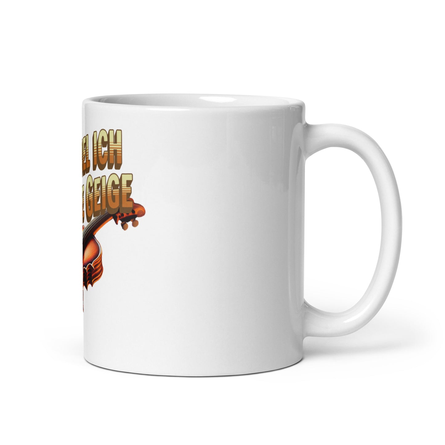 Weiße, glänzende Tasse - Erste Geige