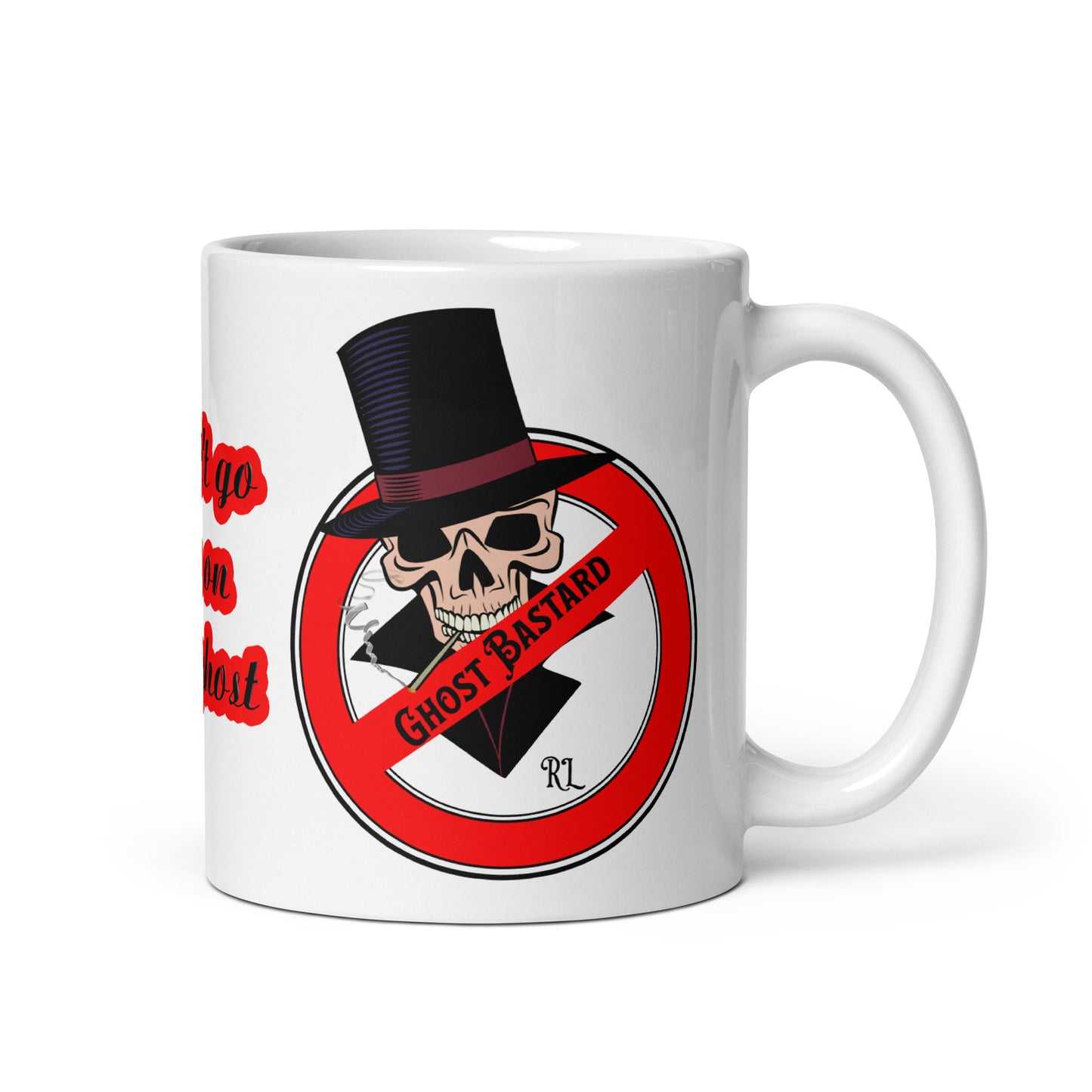 Weiße, glänzende Tasse - Ghost Bastard T