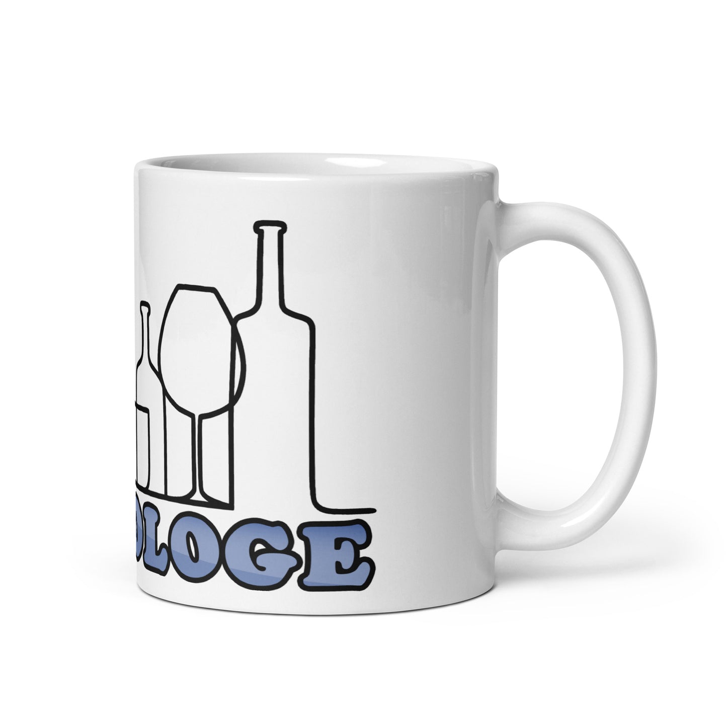 Weiße, glänzende Tasse - Spritologe