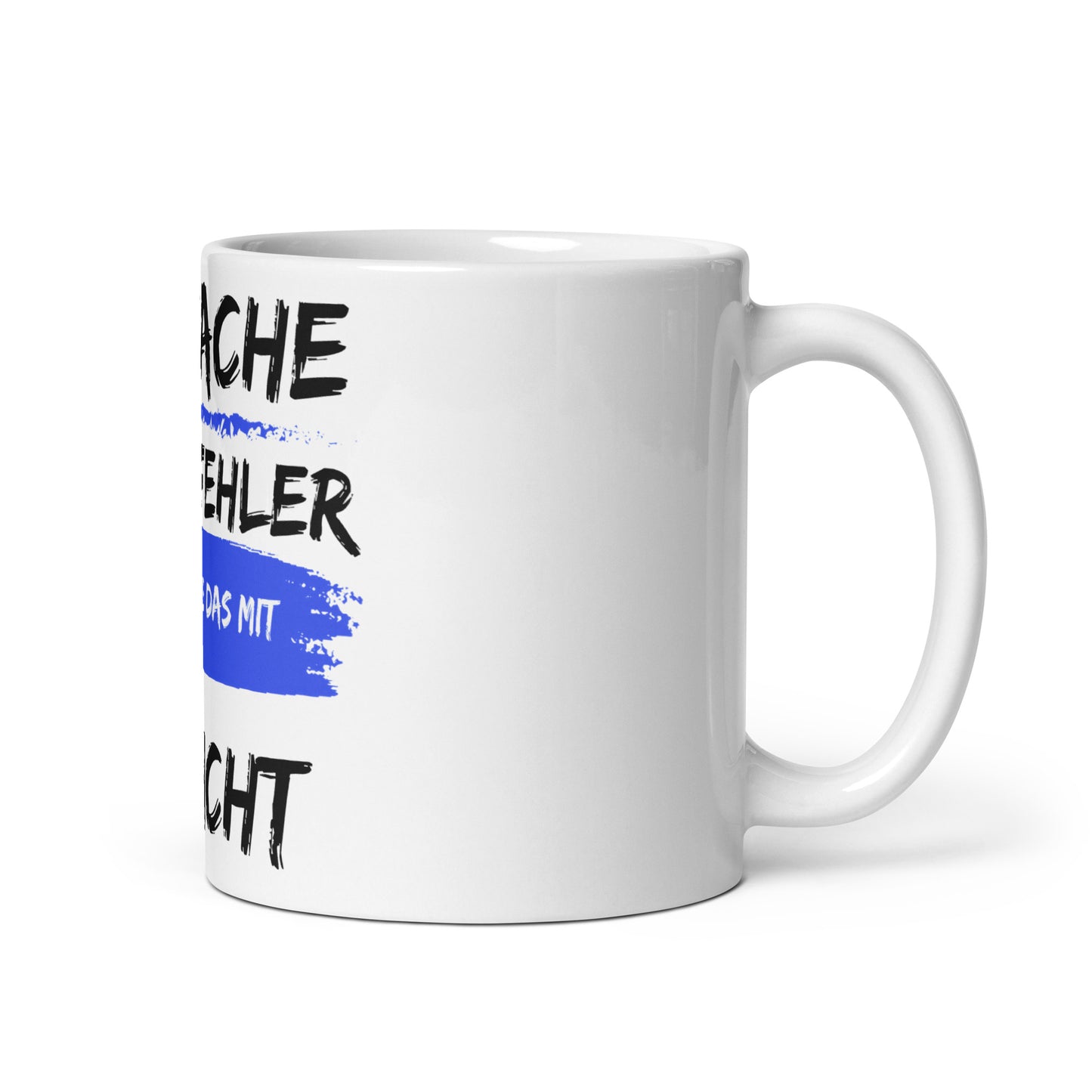 Weiße, glänzende Tasse - Absicht