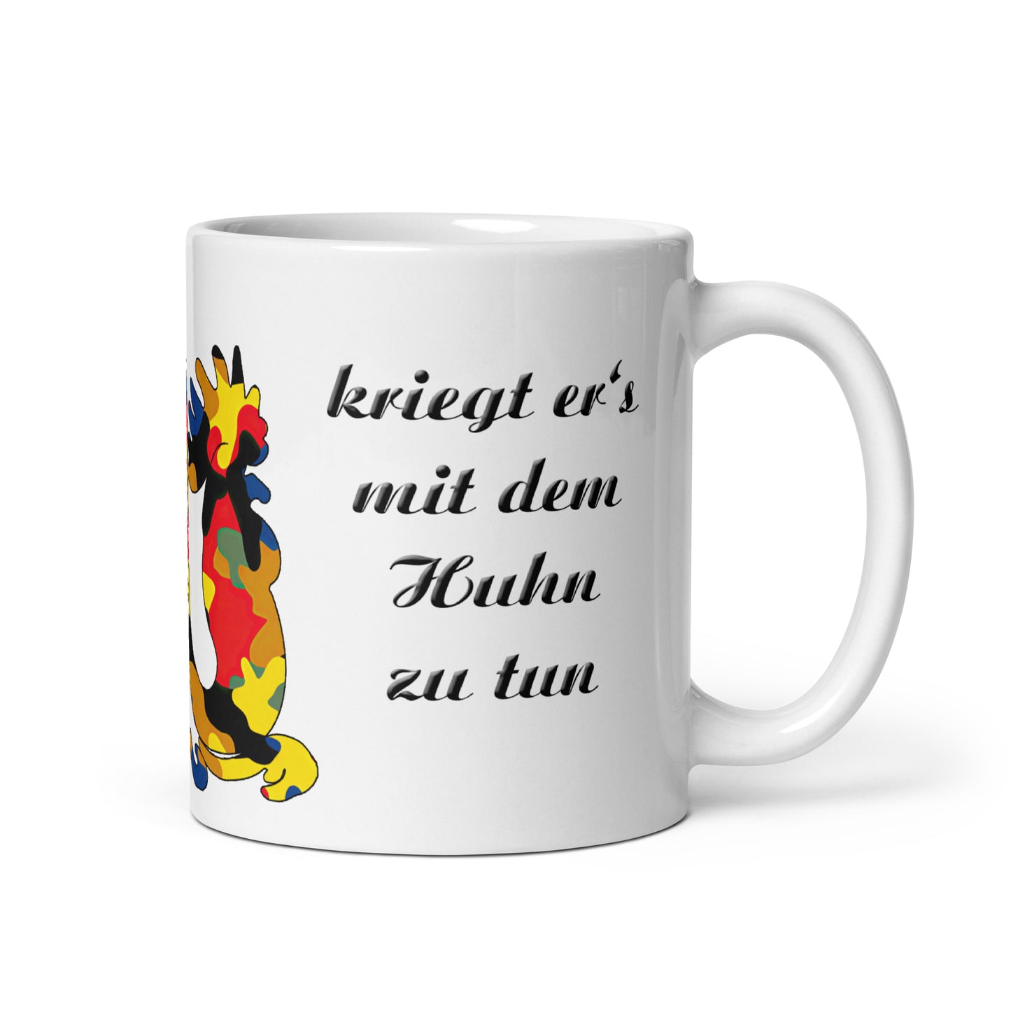 Weiße, glänzende Tasse - Arbeitshahn