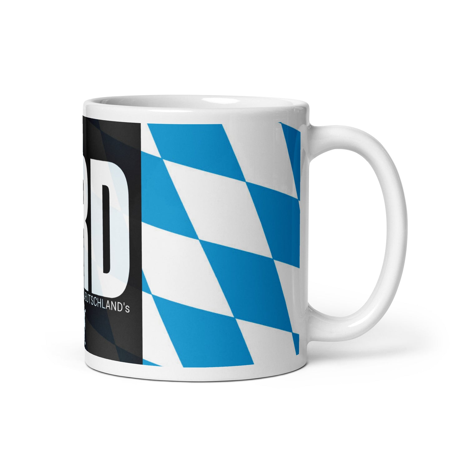 Weiße, glänzende Tasse - Bayern & Rest