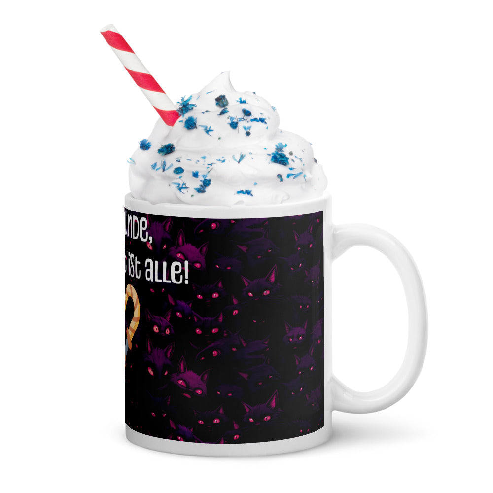 Weiße, glänzende Tasse - Zuckerbrot Freunde