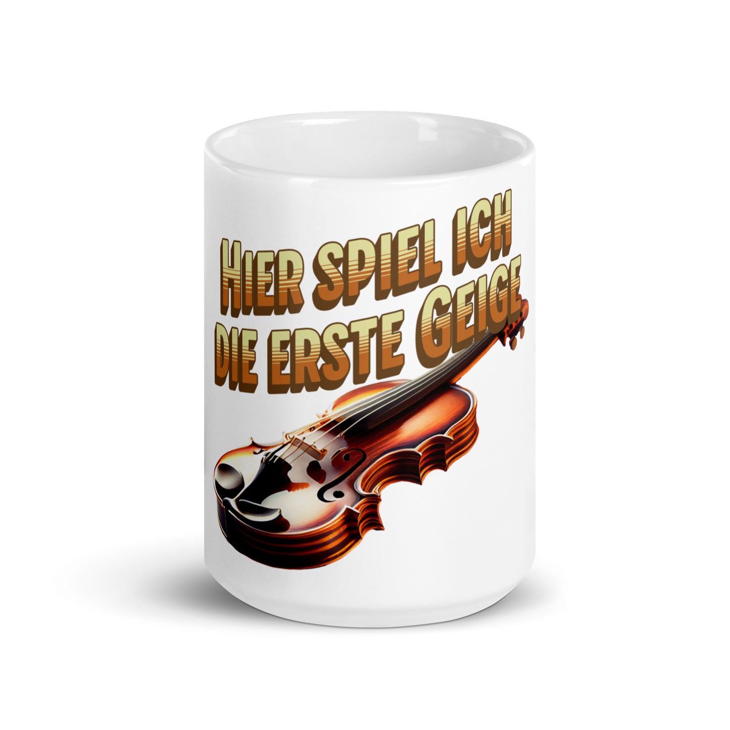 Weiße, glänzende Tasse - Erste Geige
