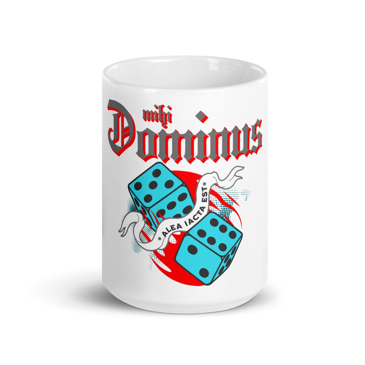 Weiße, glänzende Tasse - mihi Dominus