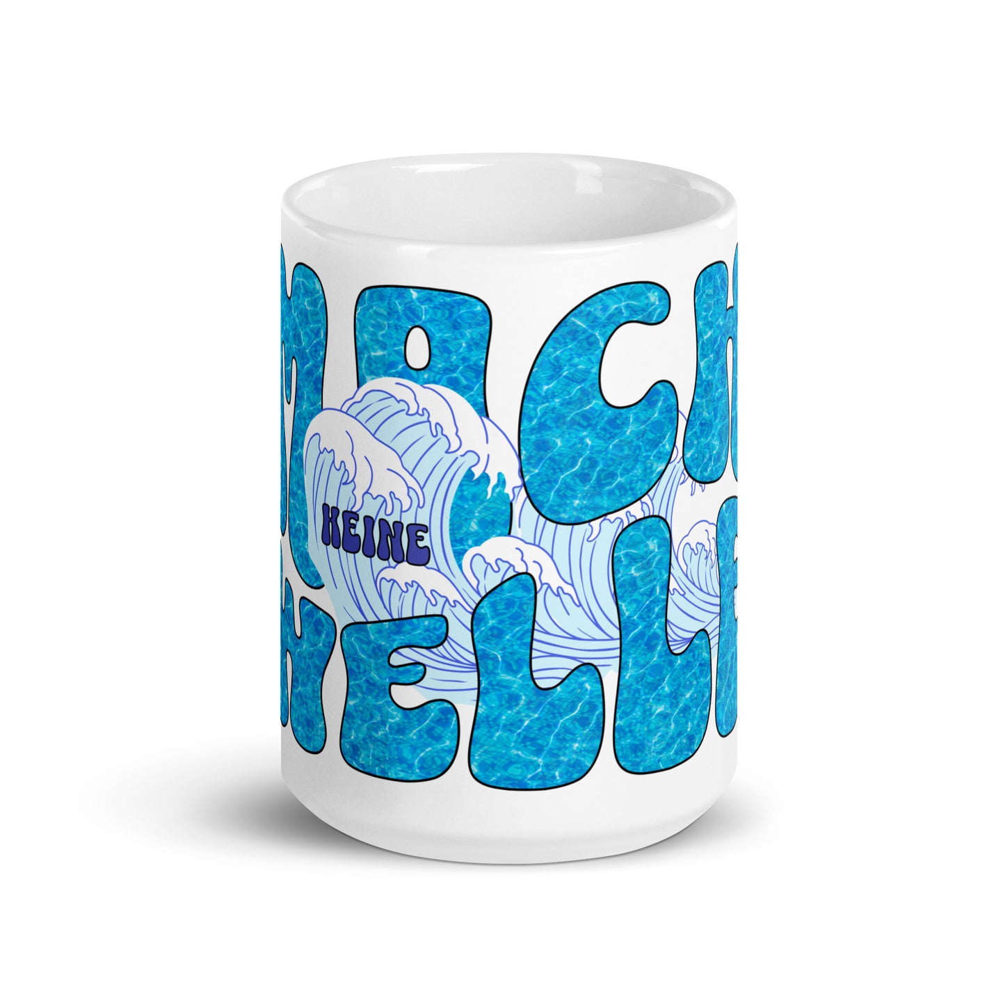 Weiße, glänzende Tasse - Keine Welle