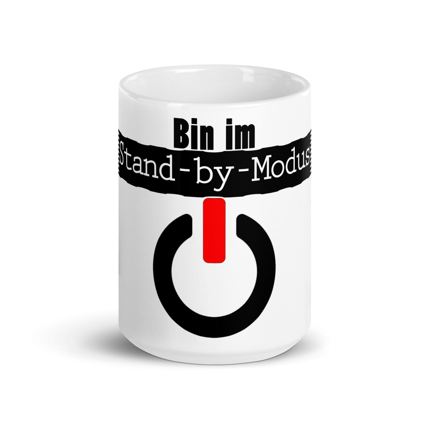 Weiße, glänzende Tasse - Stand by