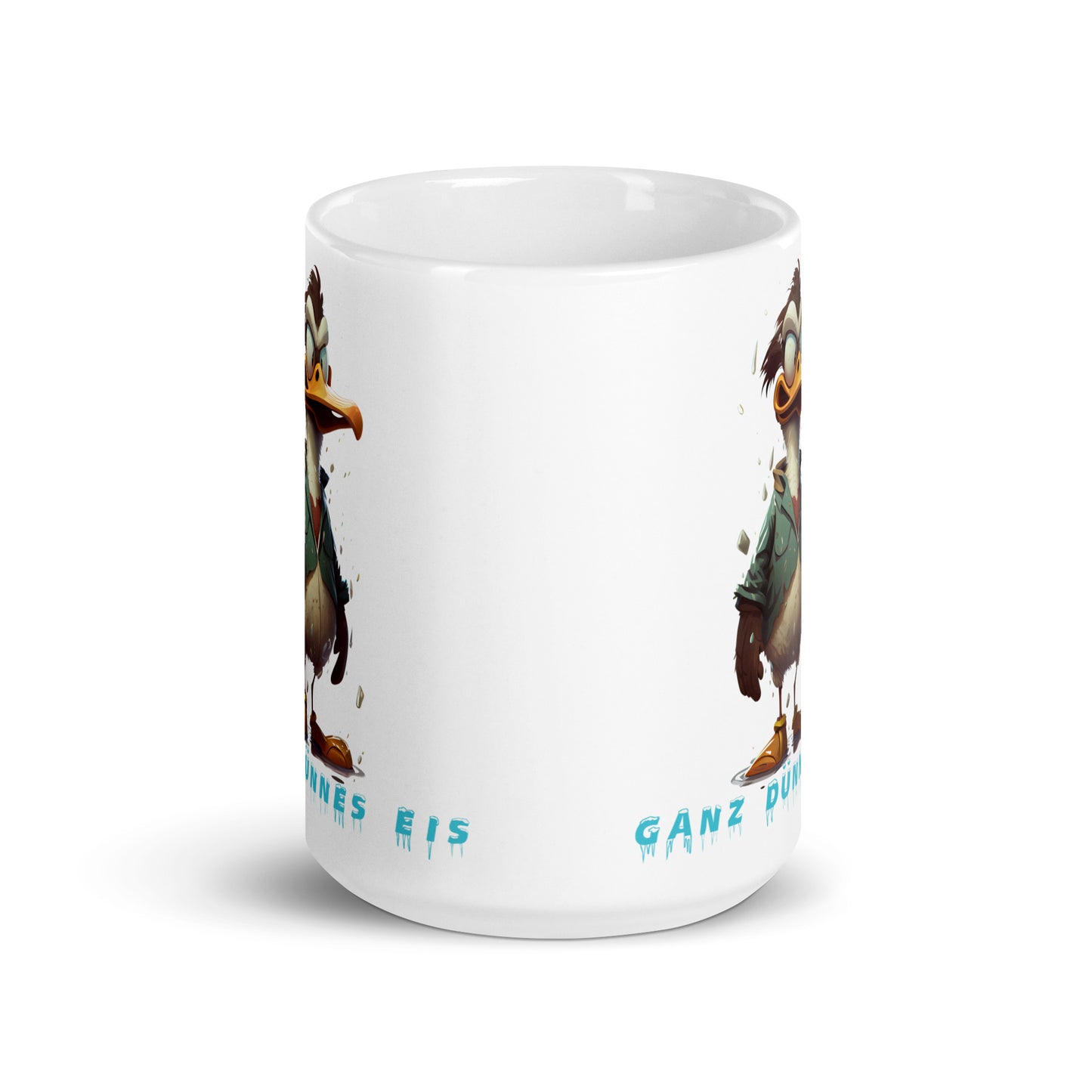 Weiße, glänzende Tasse - Dünnes Eis