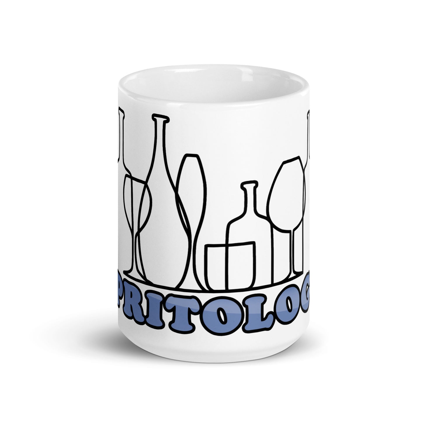 Weiße, glänzende Tasse - Spritologe