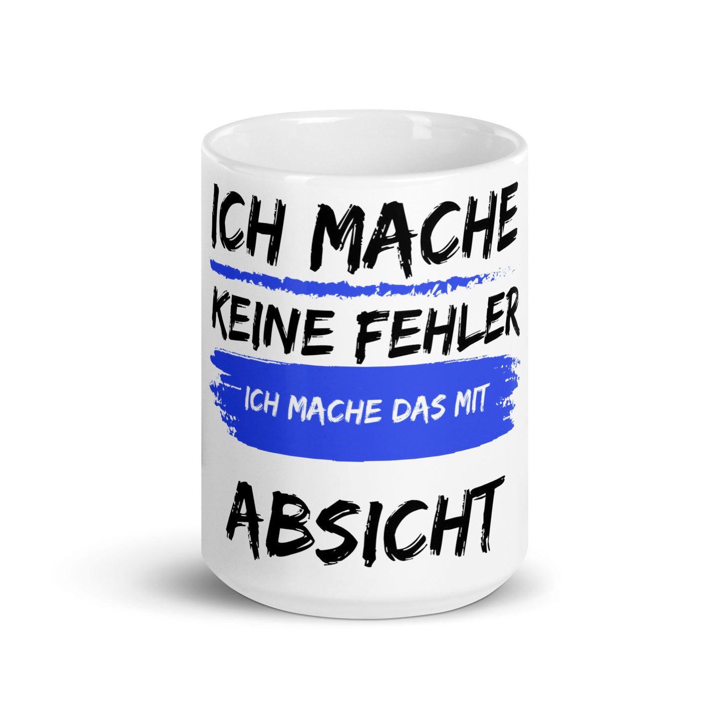 Weiße, glänzende Tasse - Absicht