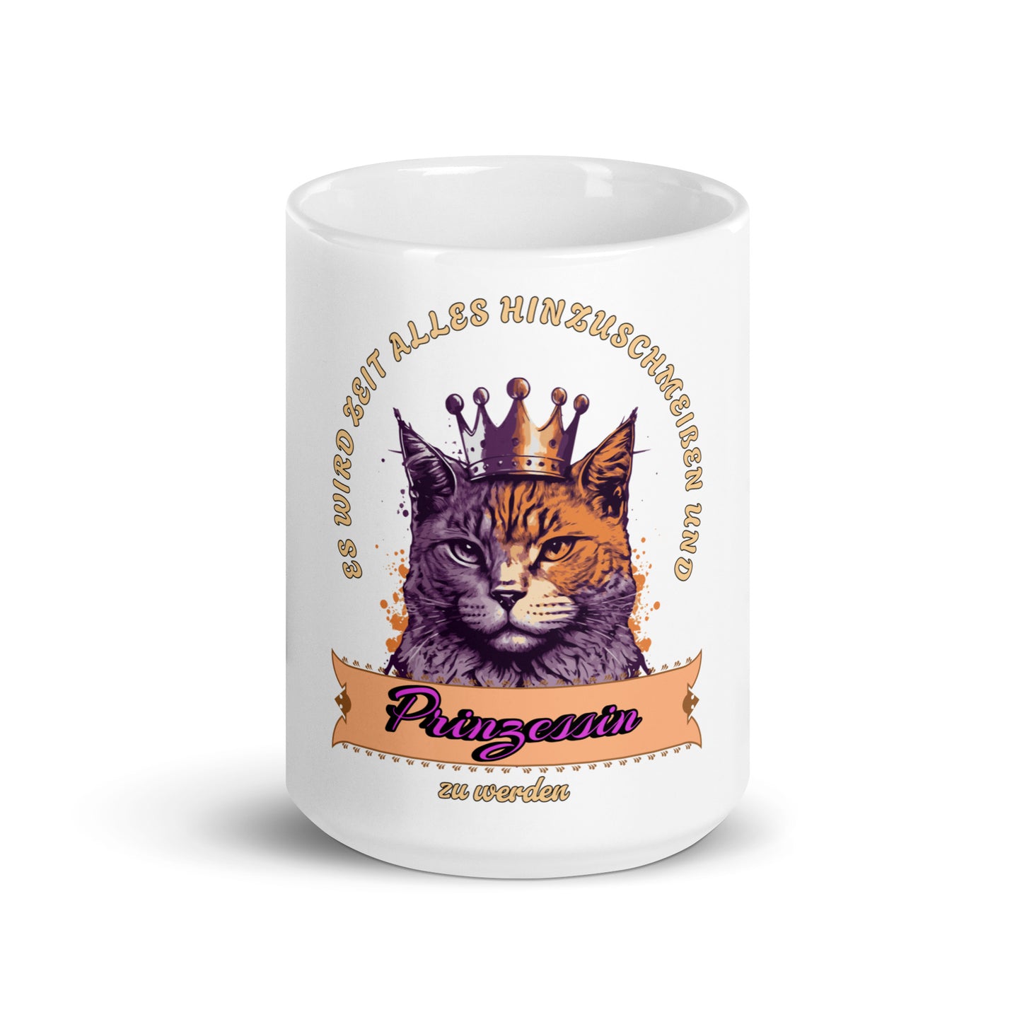 Weiße, glänzende Tasse - Prinzessin
