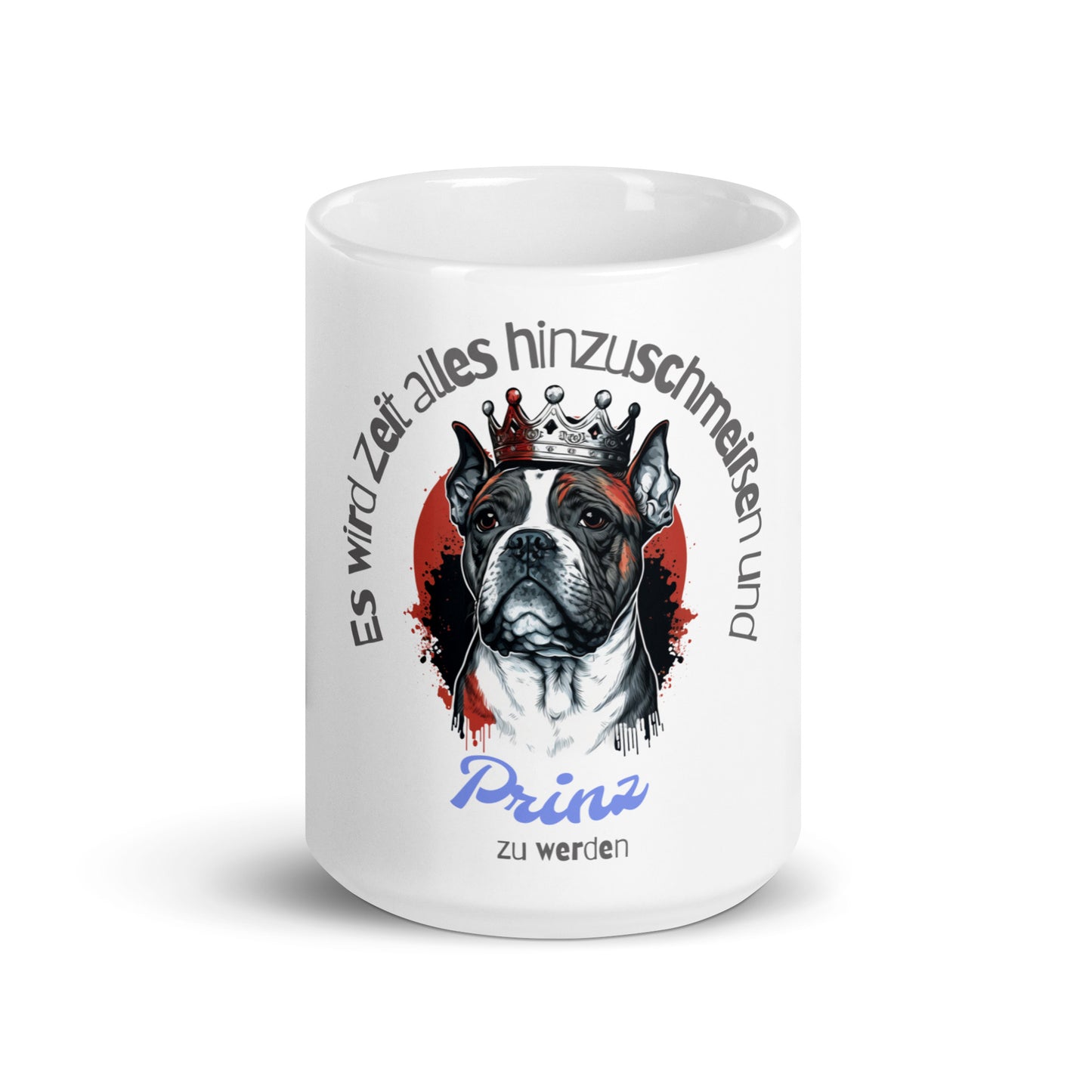Weiße, glänzende Tasse - Prinz