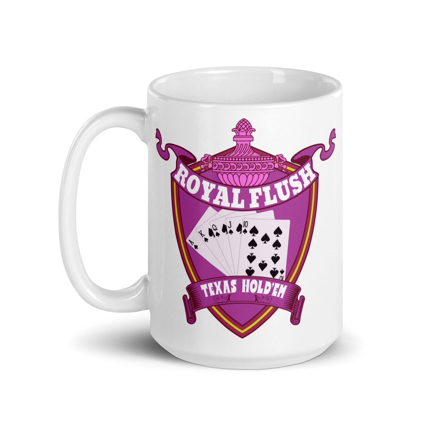 Weiße, glänzende Tasse - Royal Flash