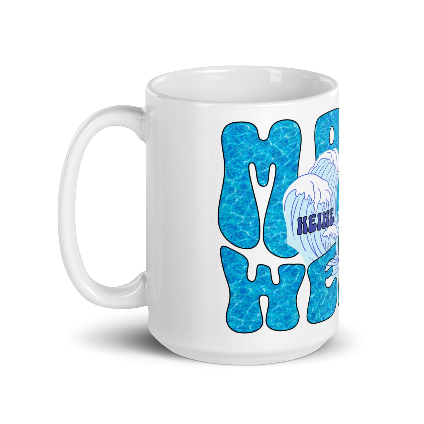 Weiße, glänzende Tasse - Keine Welle
