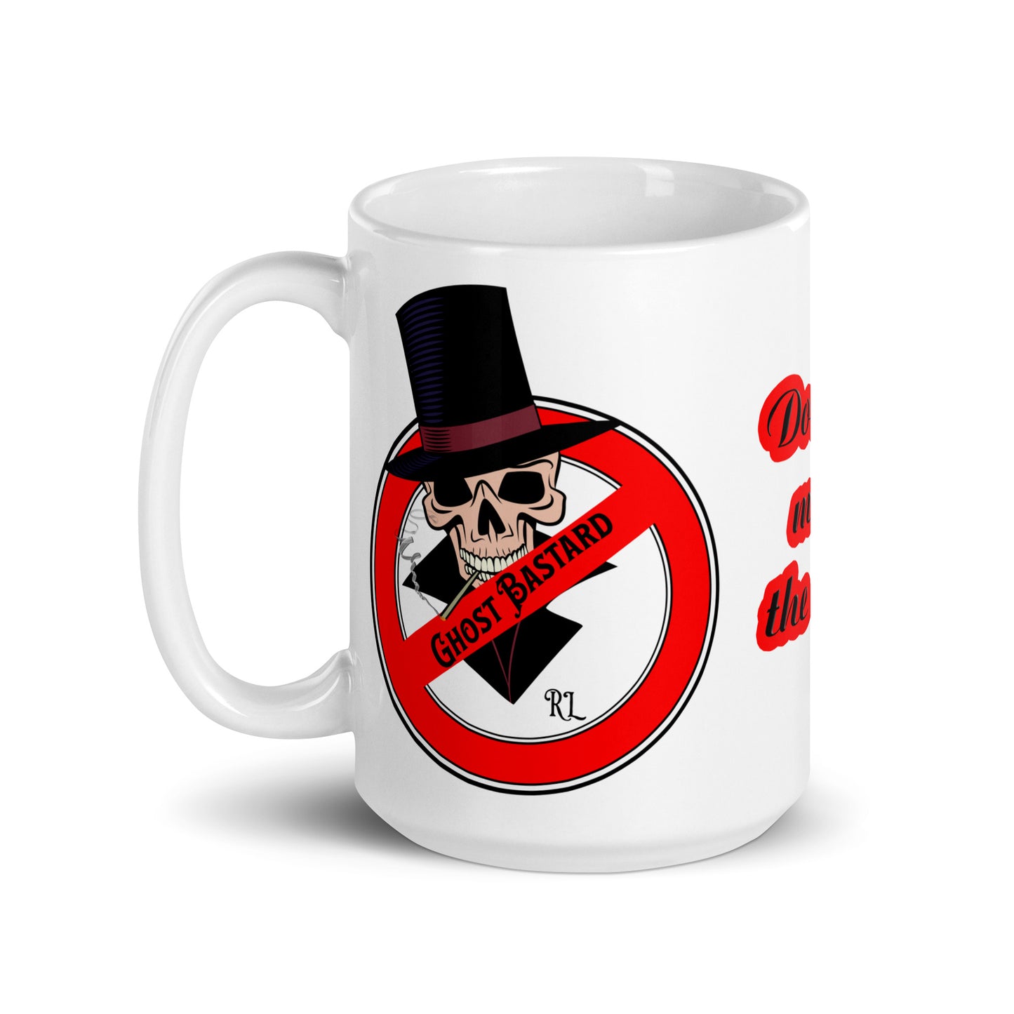 Weiße, glänzende Tasse - Ghost Bastard T
