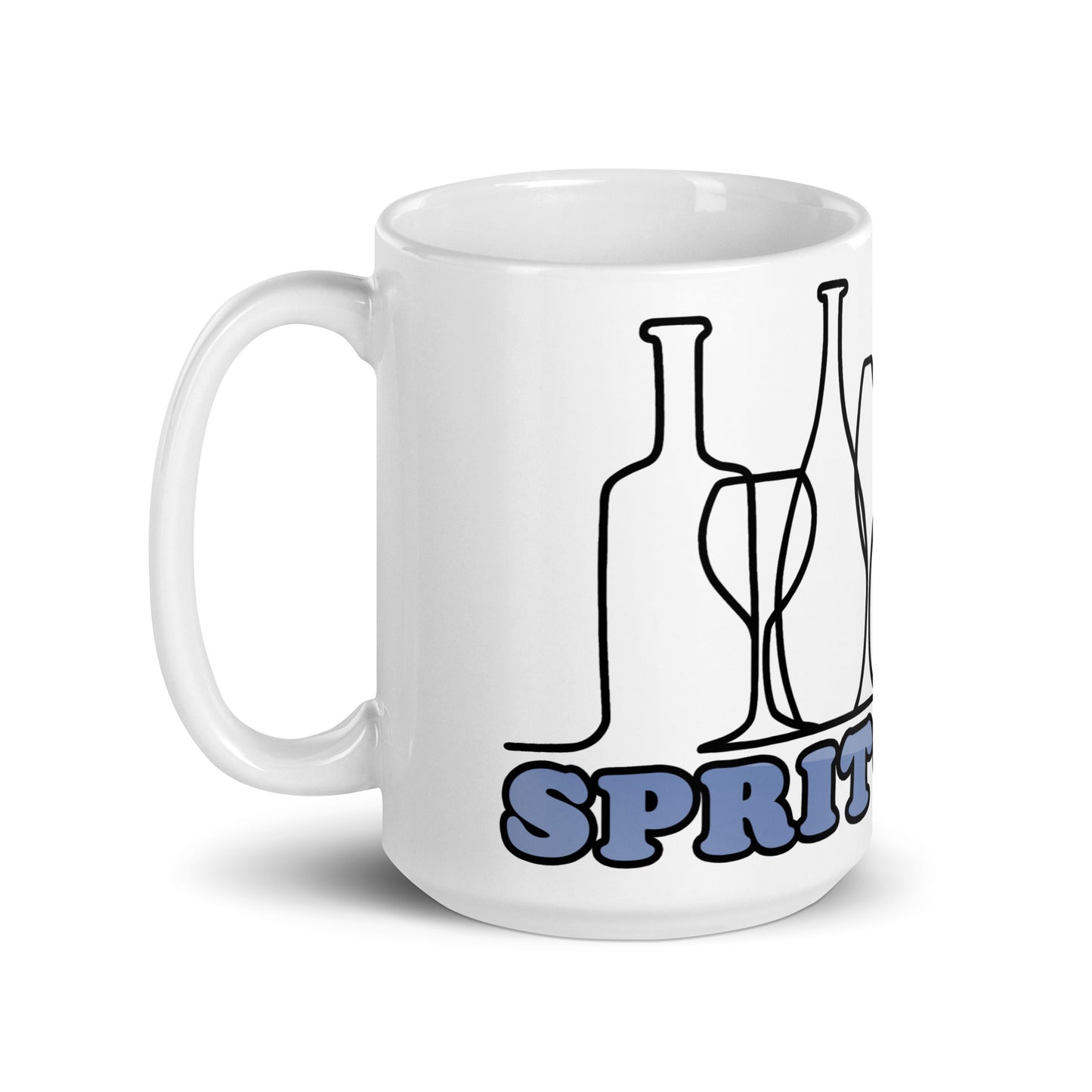 Weiße, glänzende Tasse - Spritologe