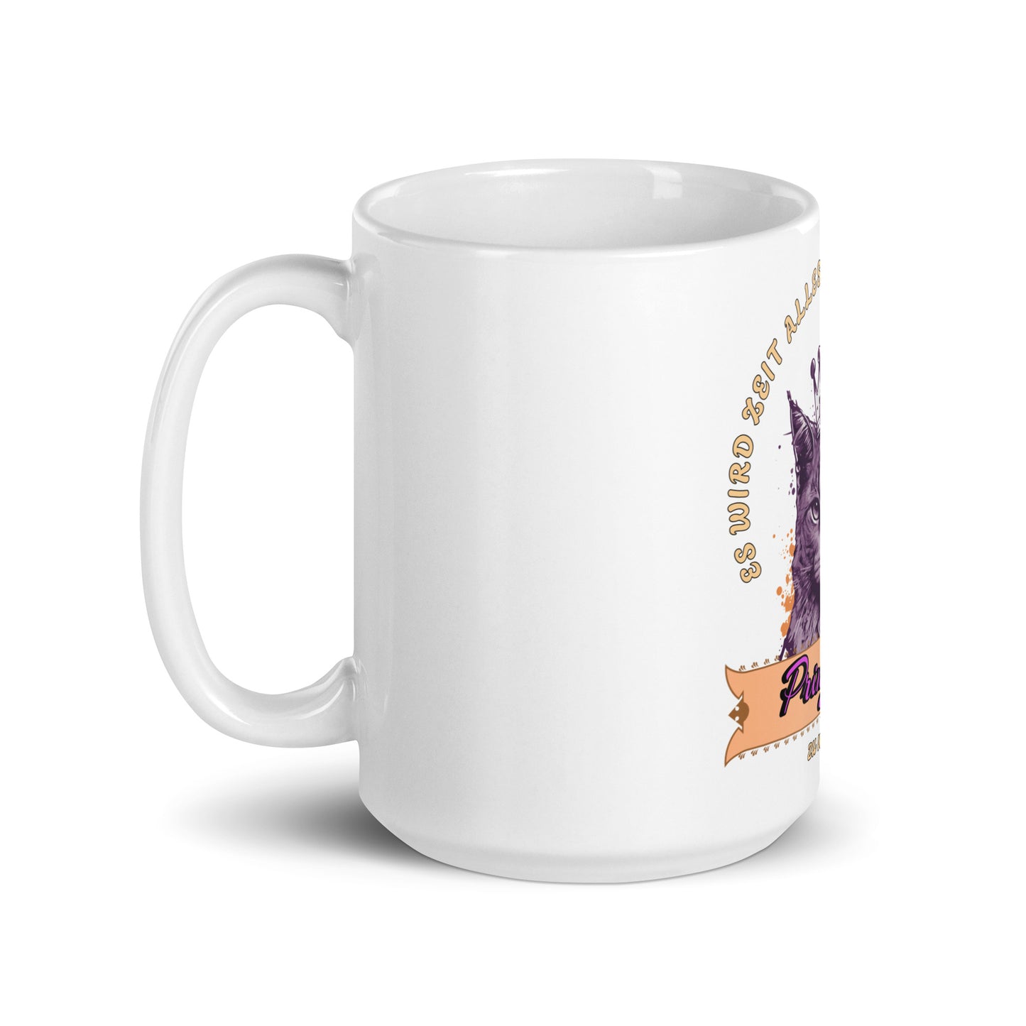 Weiße, glänzende Tasse - Prinzessin