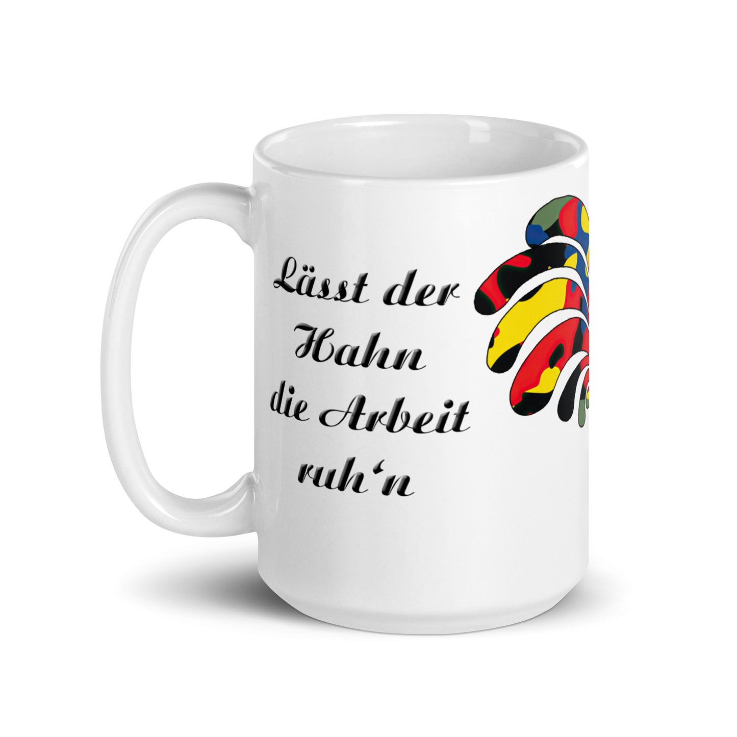 Weiße, glänzende Tasse - Arbeitshahn