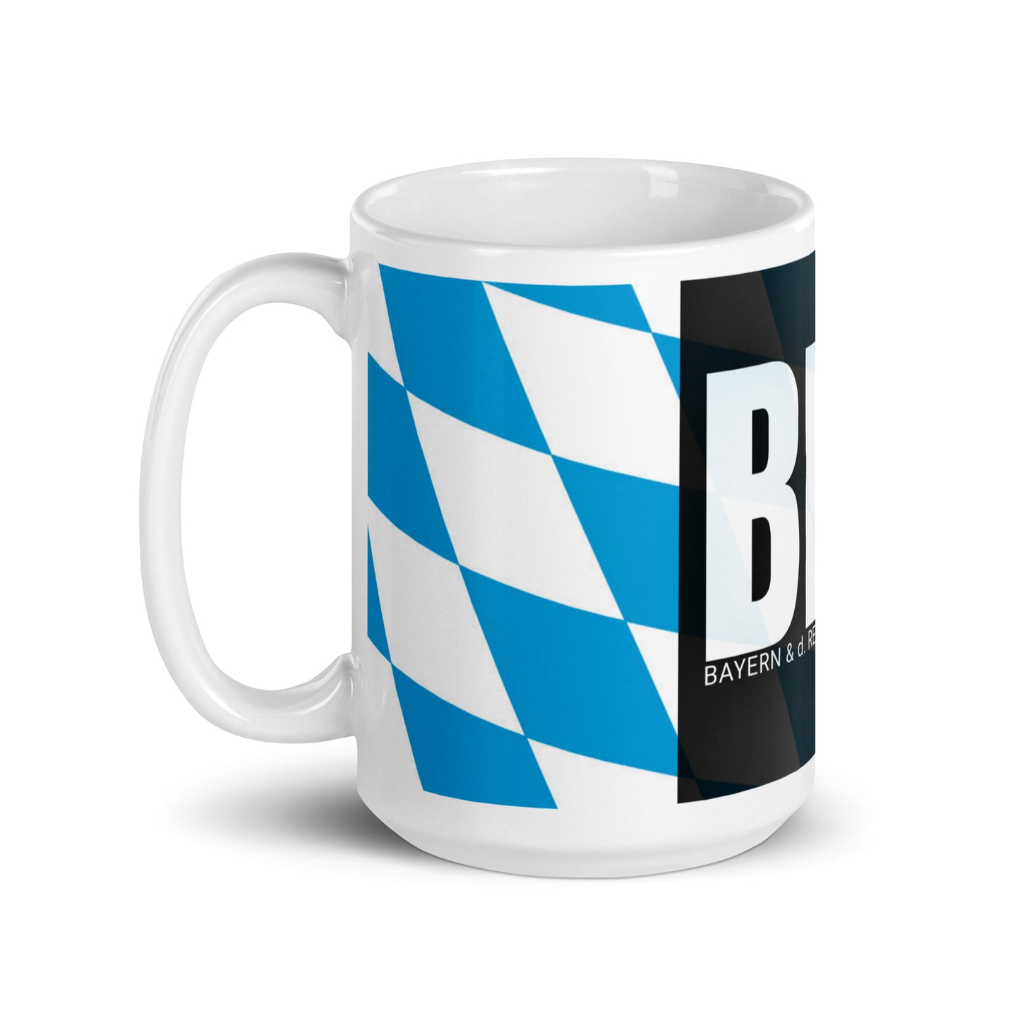 Weiße, glänzende Tasse - Bayern & Rest