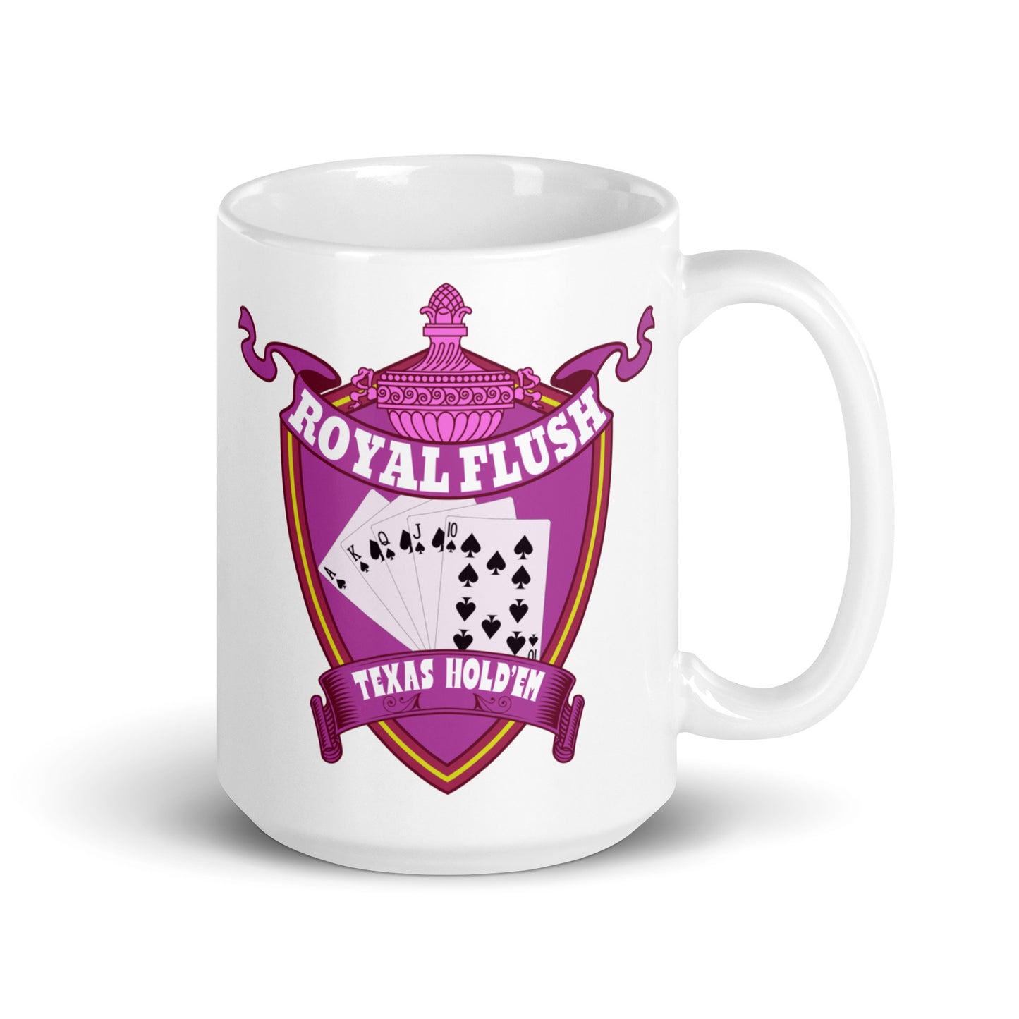 Weiße, glänzende Tasse - Royal Flash