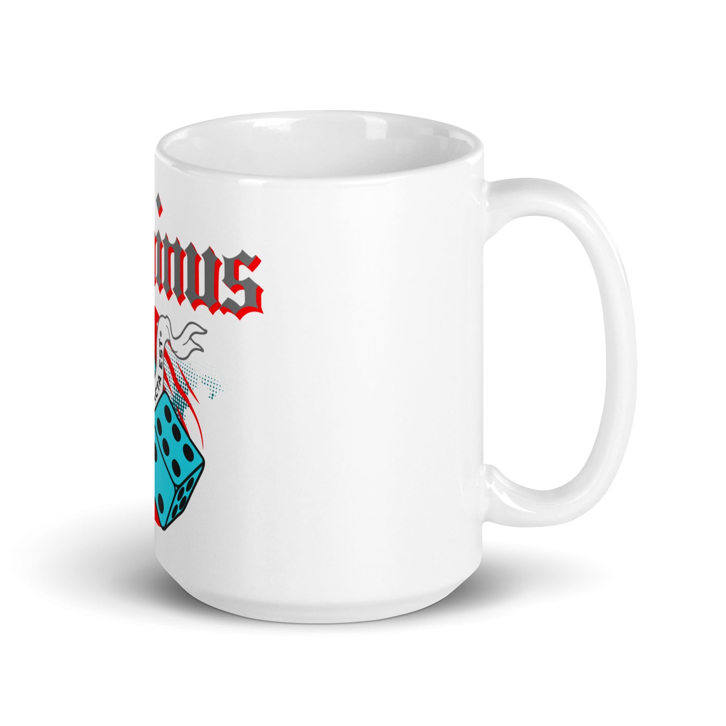 Weiße, glänzende Tasse - mihi Dominus