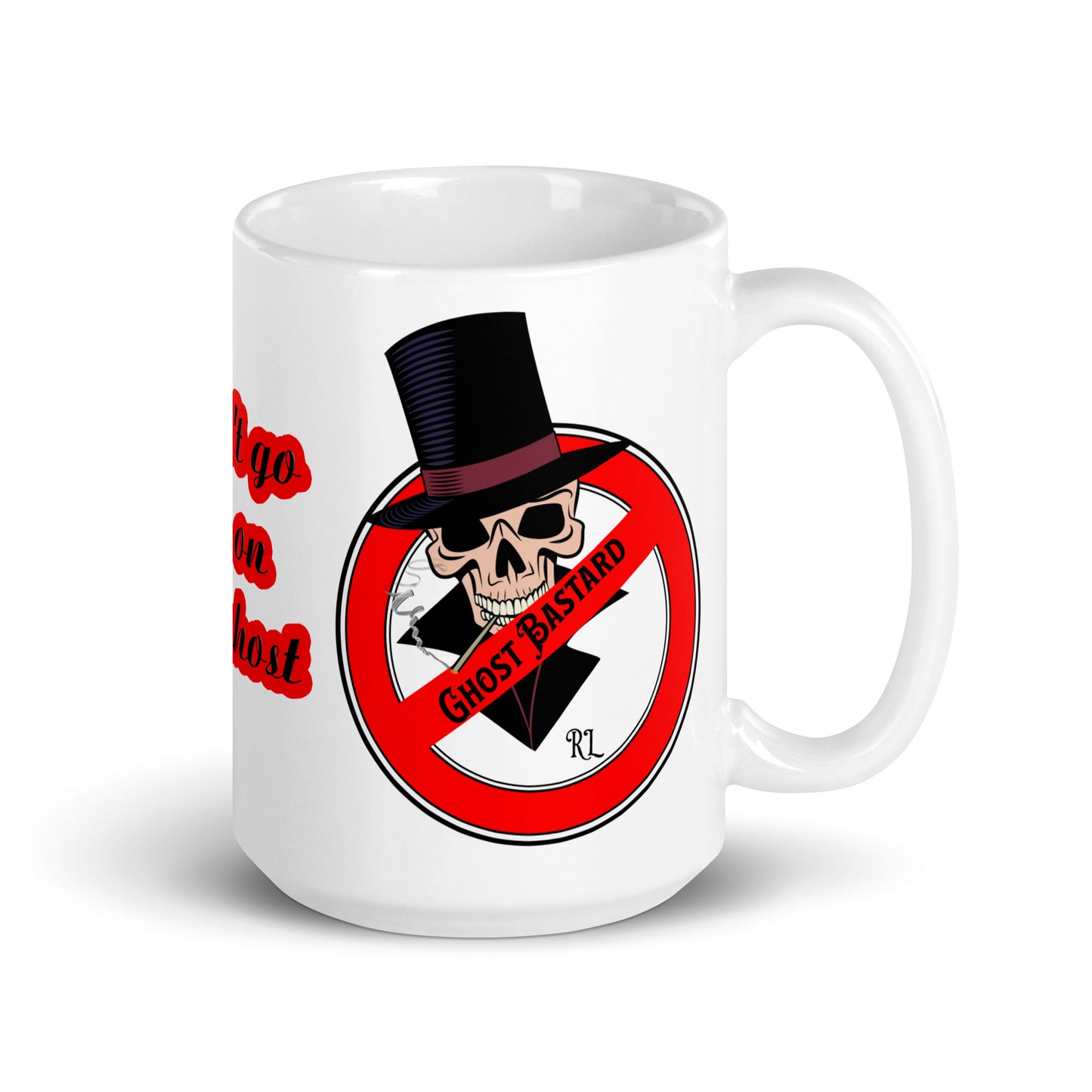 Weiße, glänzende Tasse - Ghost Bastard T
