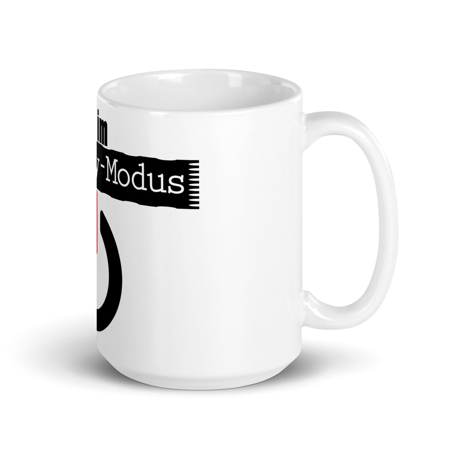 Weiße, glänzende Tasse - Stand by