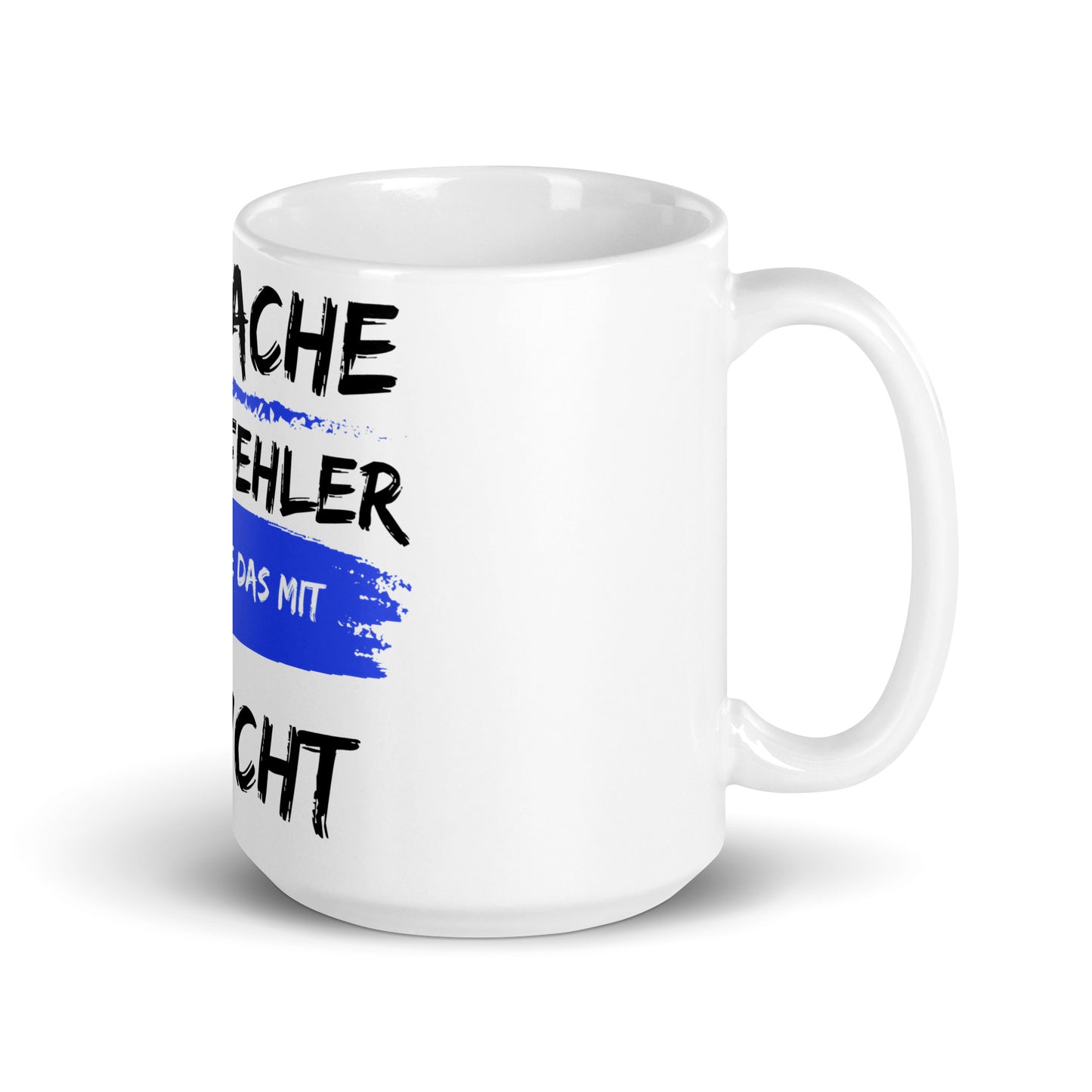Weiße, glänzende Tasse - Absicht