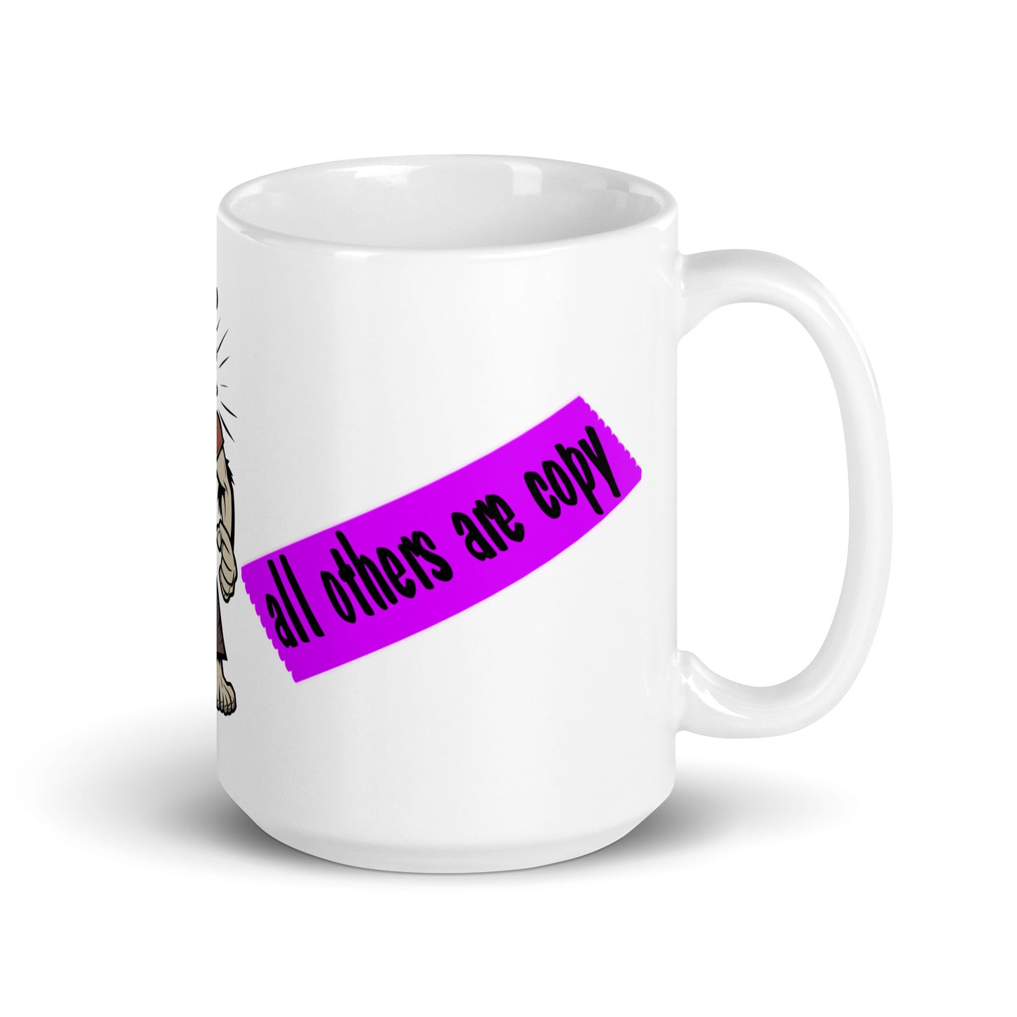 Weiße, glänzende Tasse - Orginal