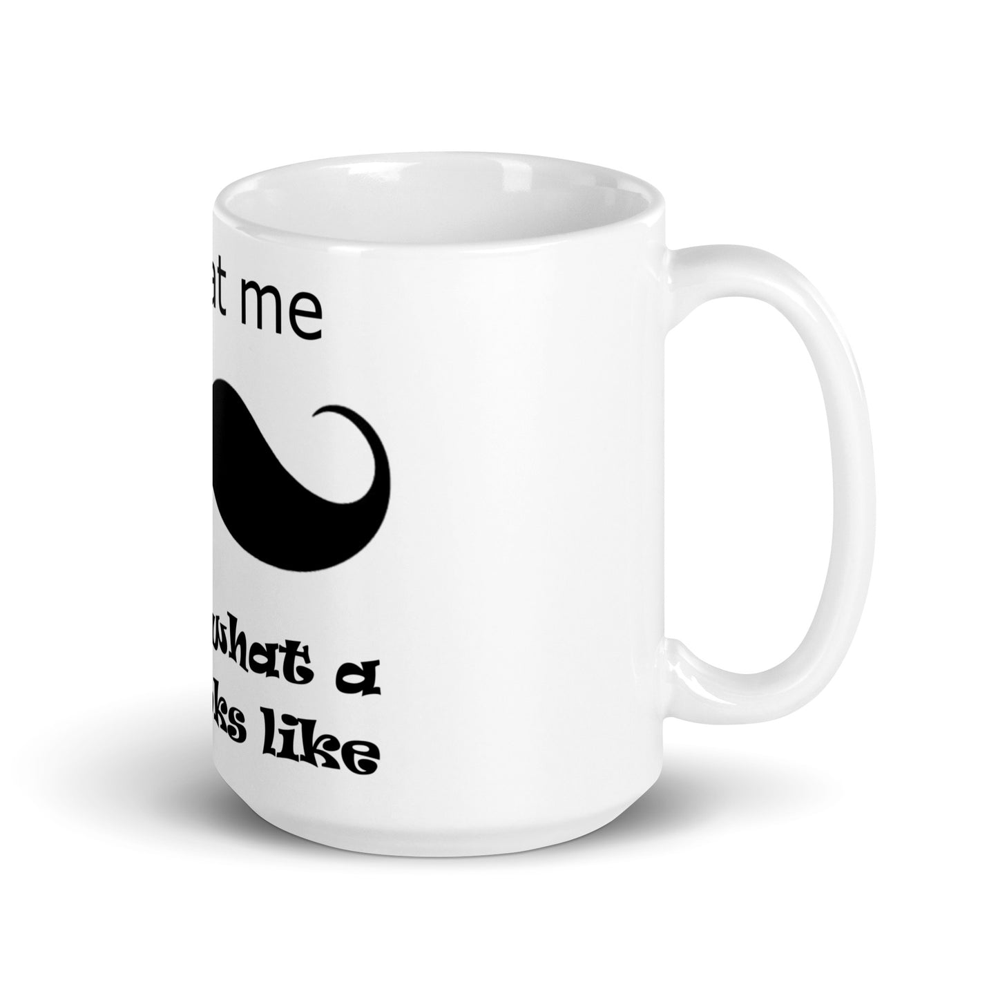 Weiße, glänzende Tasse - look at me