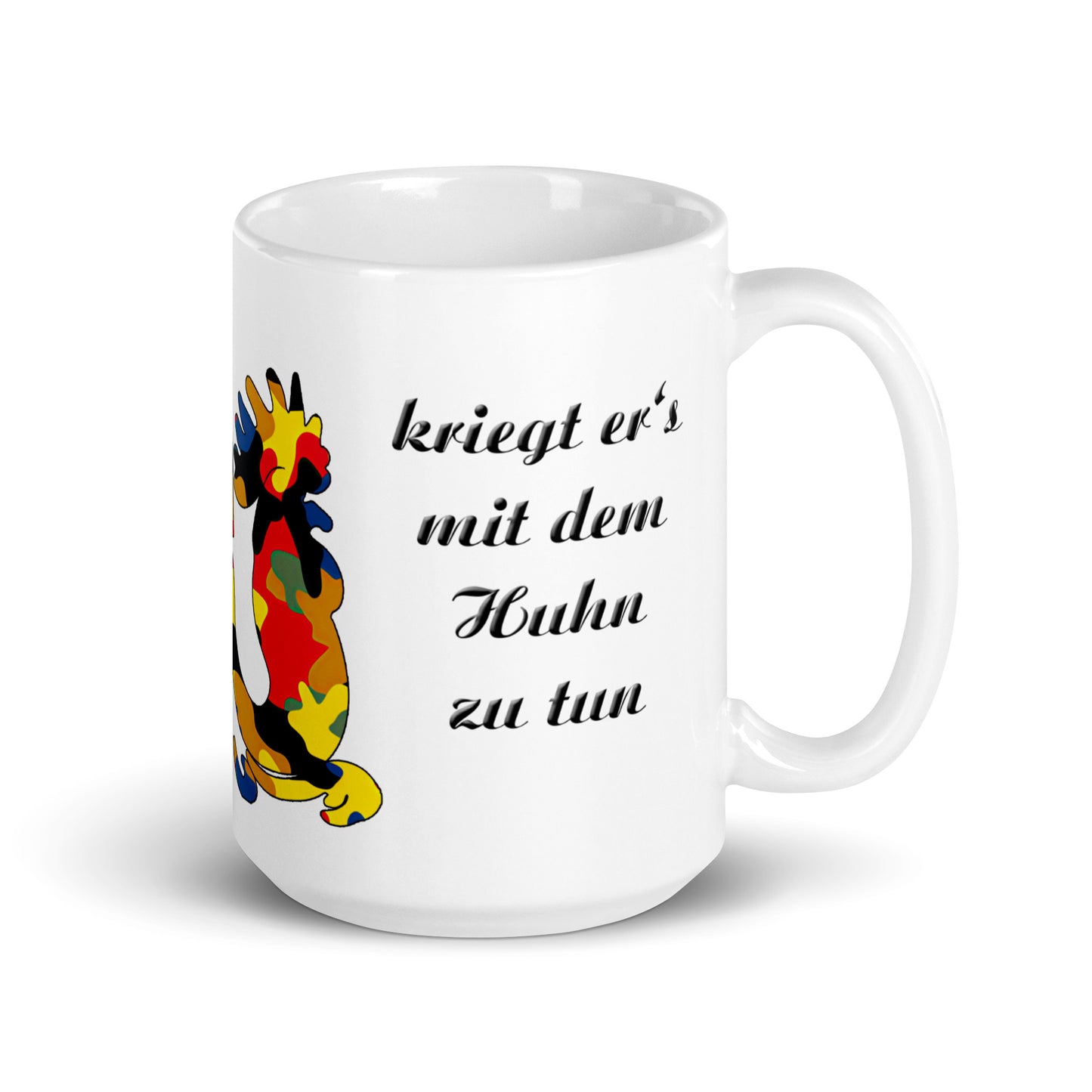 Weiße, glänzende Tasse - Arbeitshahn