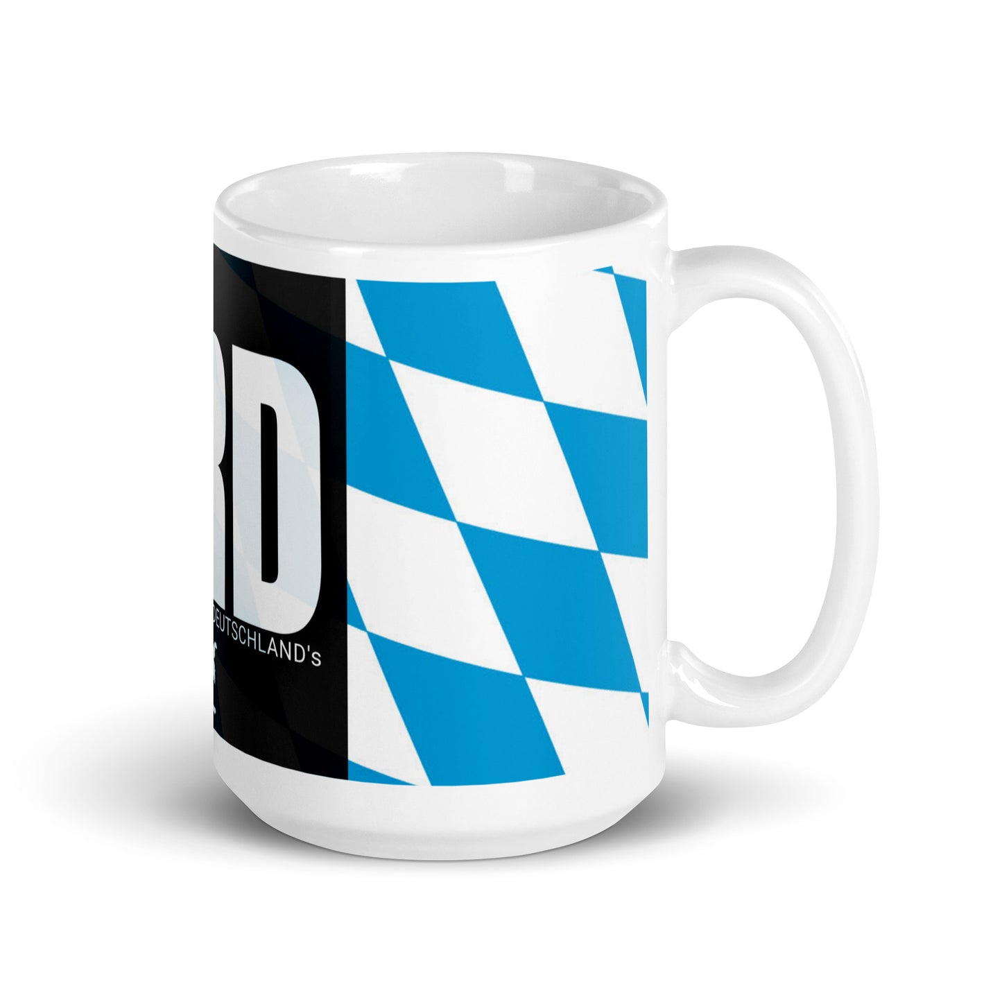 Weiße, glänzende Tasse - Bayern & Rest
