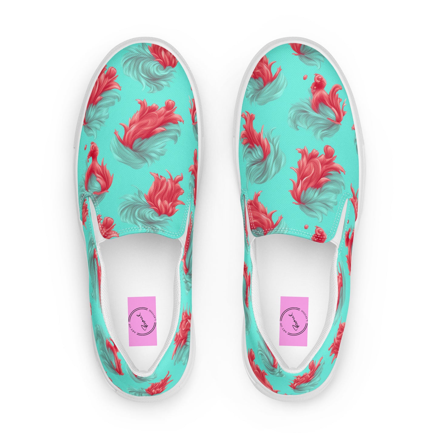 Damen-Canvas-Slipper - Rote Flamme